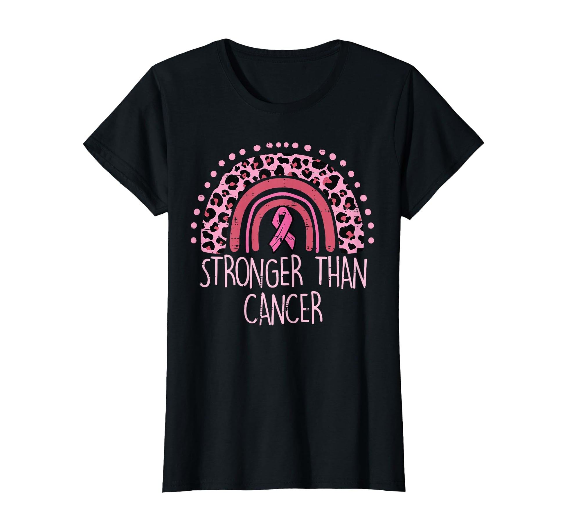 Stronger Cancer Rainbow Breast Cancer T-Shirt - Novelty Apparel Men Women - T-Shirt, Sweatshirt, Hoodie