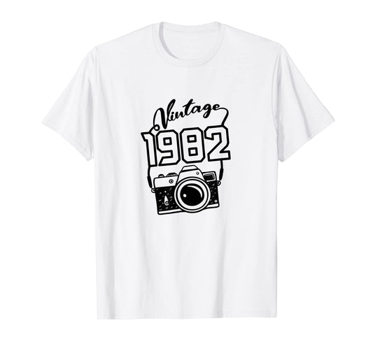 1982 Camera 40Th Birthday T-Shirt - Aesthetic Graphic Unisex - T-Shirt, Sweatshirt, Hoodie