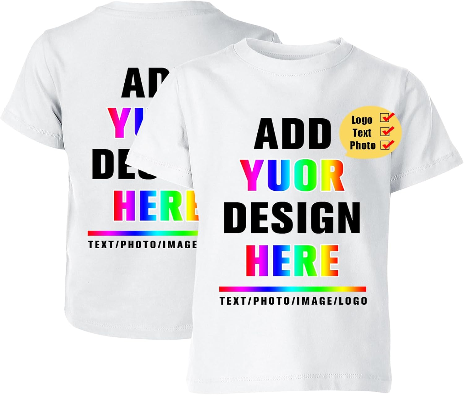 Custom Design Your Own Personalized Photo Text Name - Adult & Kids T-Shirts, Sweatshirts & Hoodies apparel design preview 1