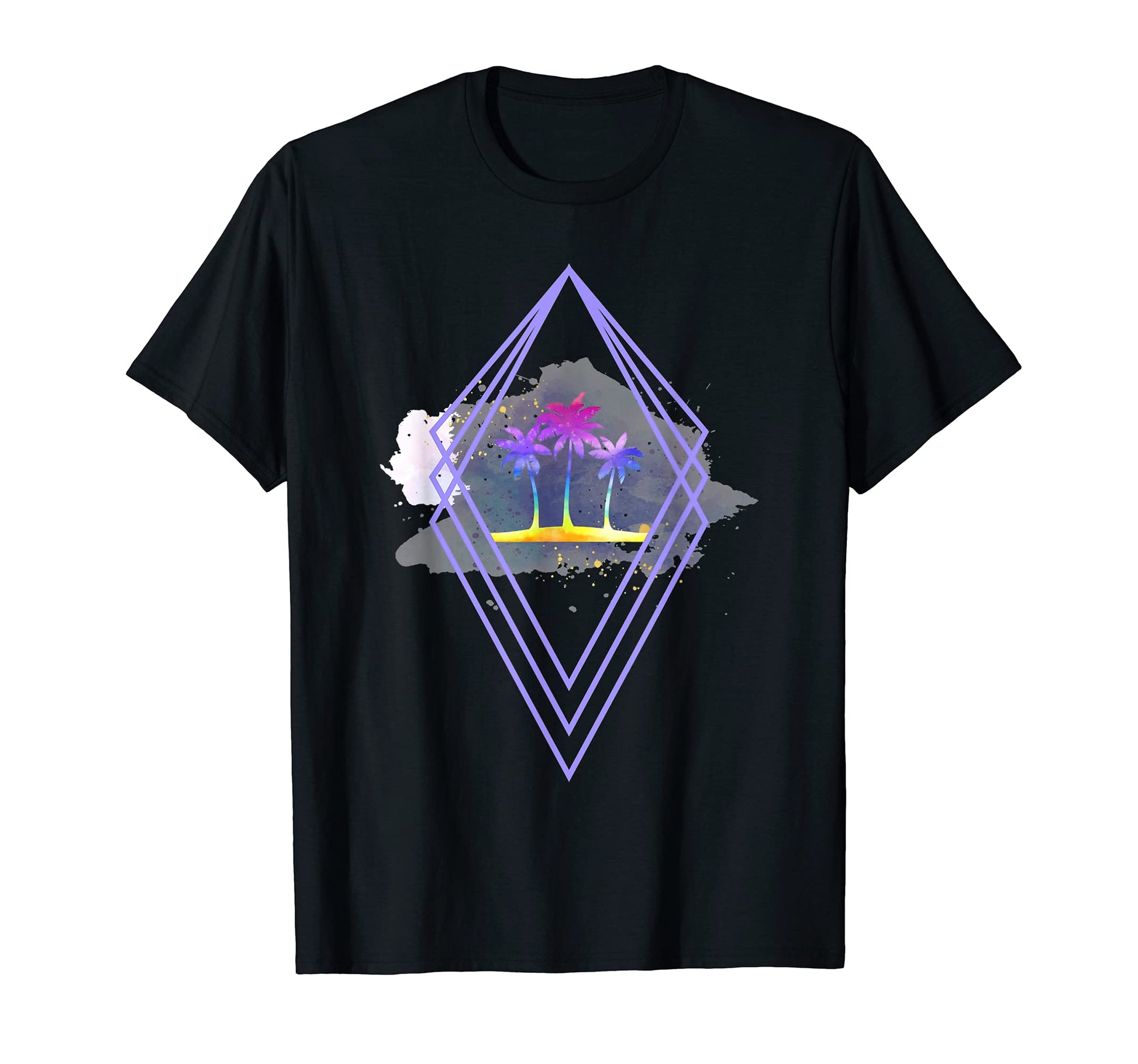 1990S Palm Trees 80S Art Tropical Vaporwave T-Shirt - Unique Graphic Unisex - T-Shirt, Sweatshirt, Hoodie