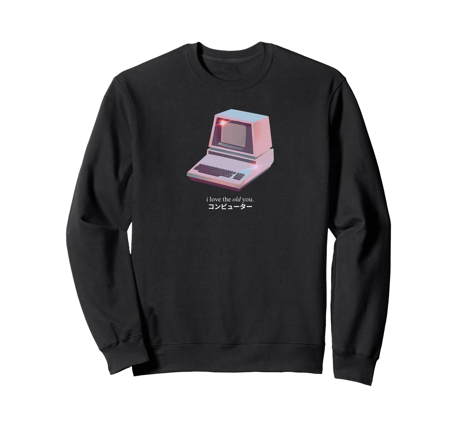 Vaporwave Aesthetic Old Computer Sweatshirt - Unique Graphic Men Women - T-Shirt, Sweatshirt, Hoodie