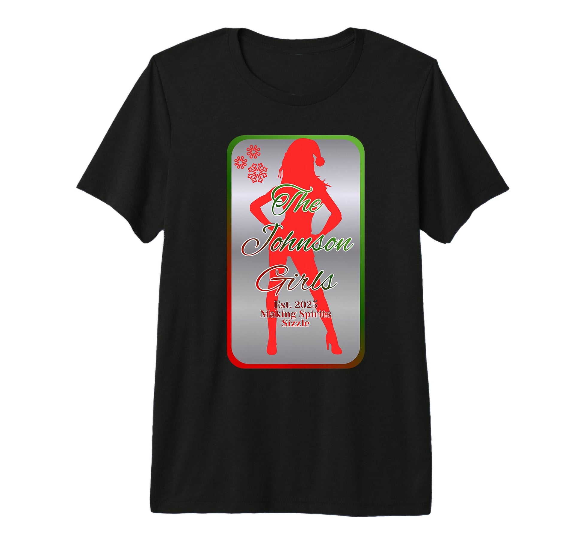 Johnson Logo Holiday Pin Up Tri Blend T-Shirt - Trendy Graphic Unisex - T-Shirt, Sweatshirt, Hoodie