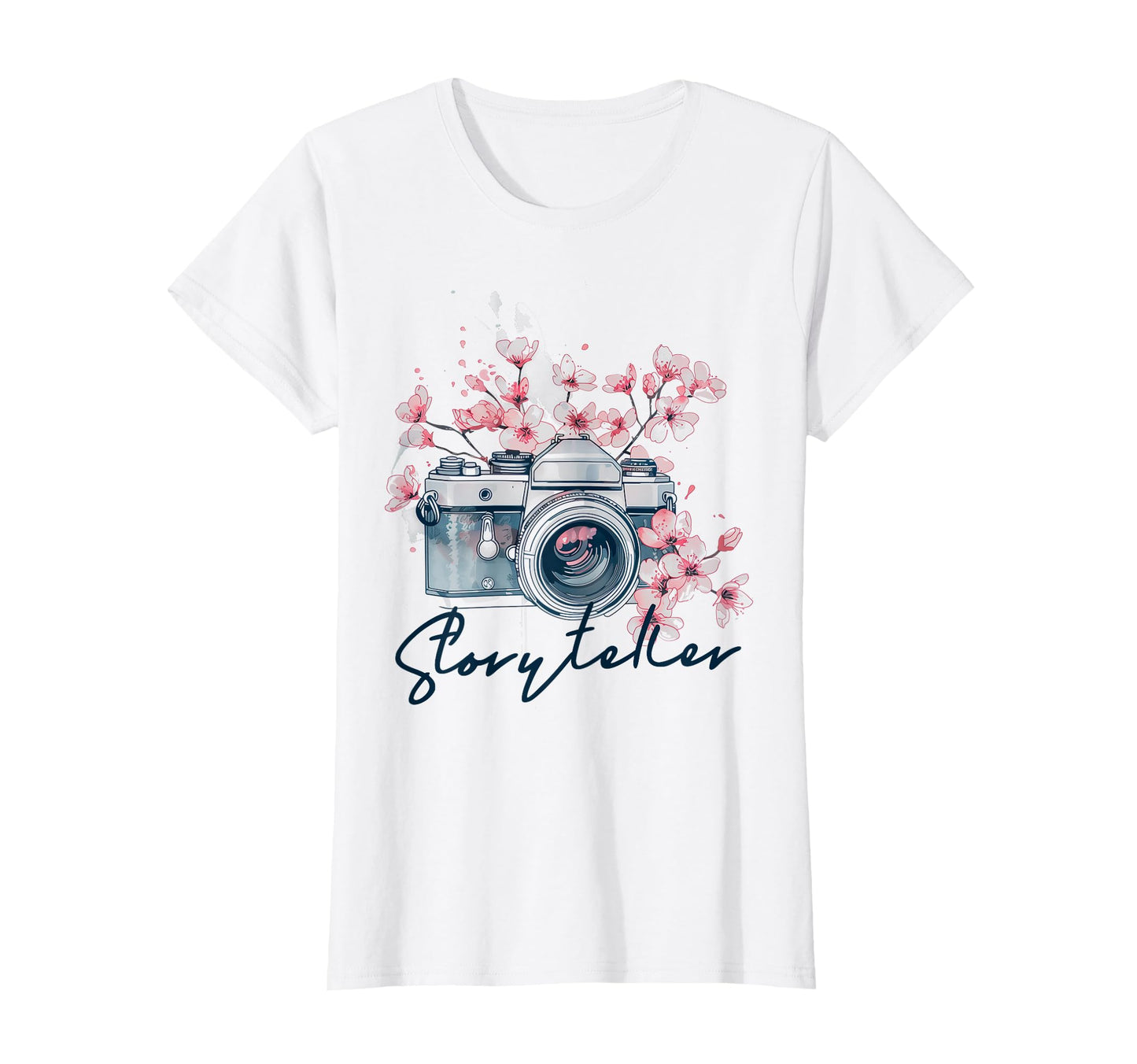 Photographer Storyteller Camera Flowers T-Shirt - Streetwear Style Unisex - T-Shirt, Sweatshirt, Hoodie