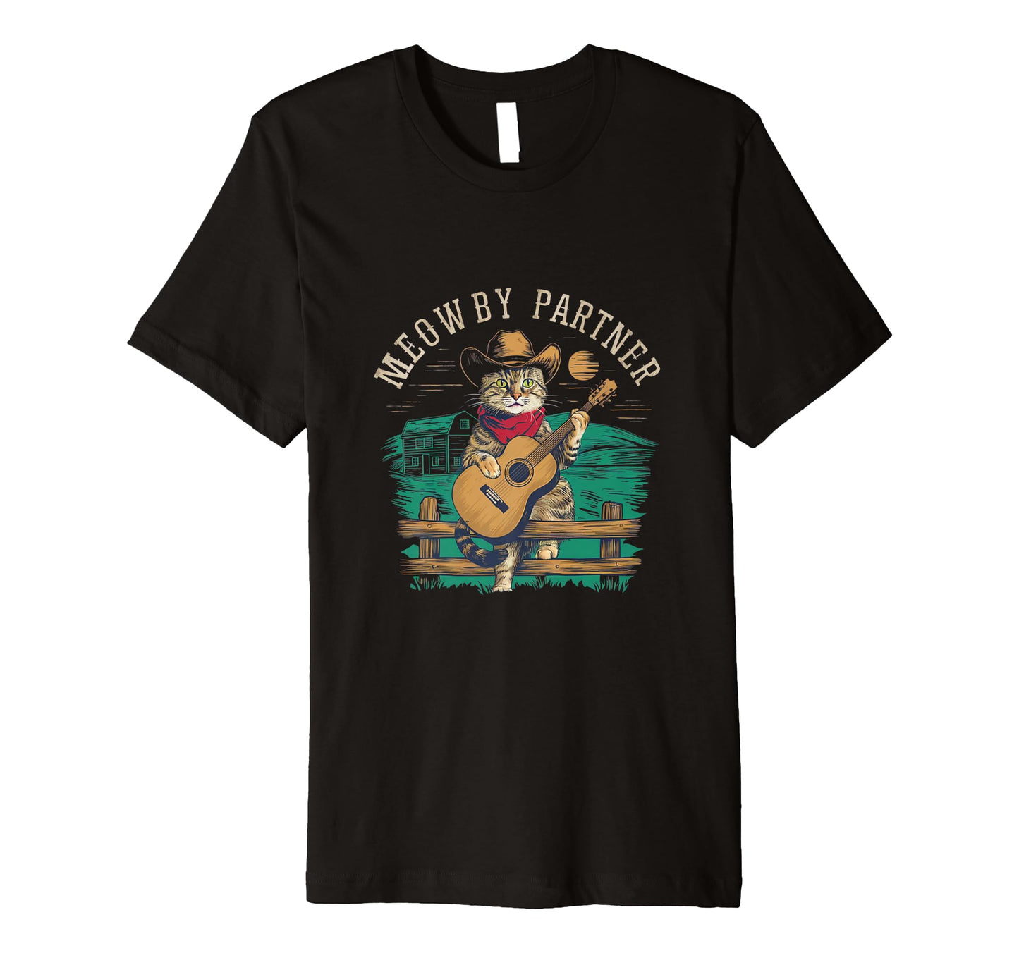 Meowdy Partner Cowboy Cat T-Shirt - Novelty Apparel for Adults - T-Shirt, Sweatshirt, Hoodie