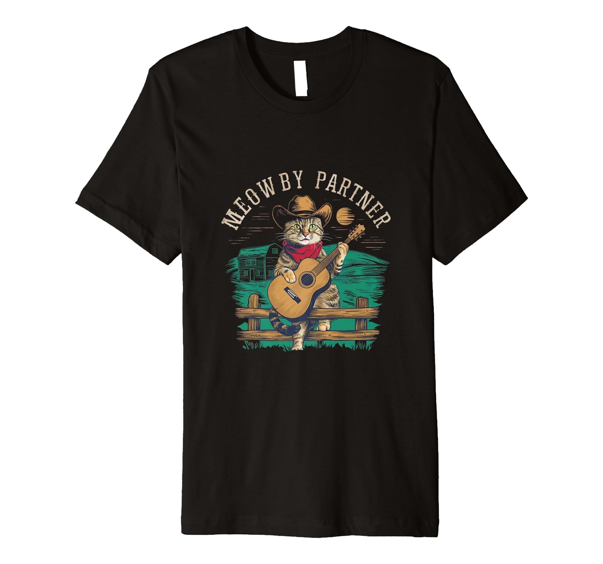 Meowdy Partner Cowboy Cat T-Shirt - Novelty Apparel for Adults - T-Shirt, Sweatshirt, Hoodie