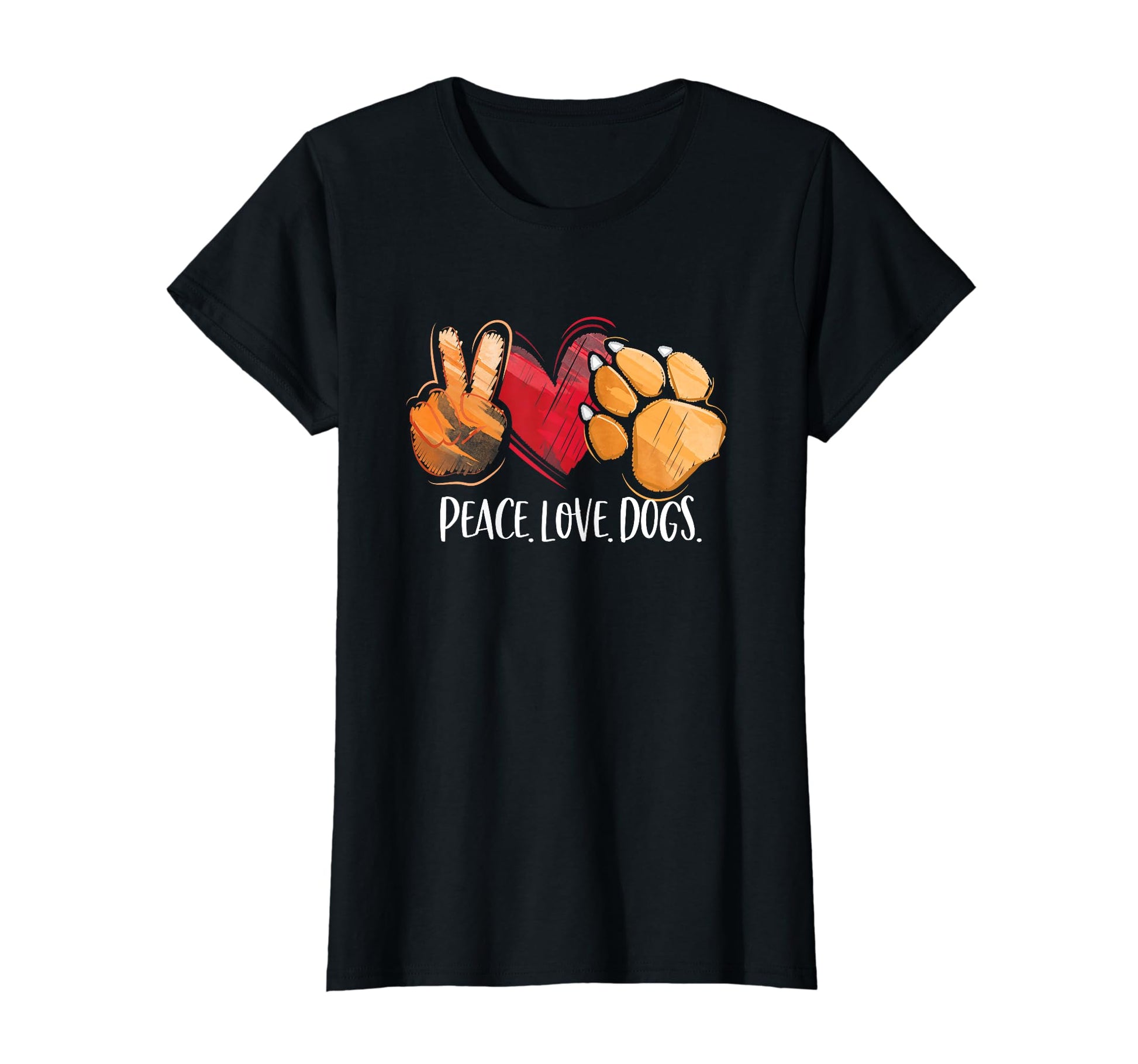 Dog Mom Dog Lover Dog Owner Peace Love T-Shirt - Novelty Apparel Men Women - T-Shirt, Sweatshirt, Hoodie