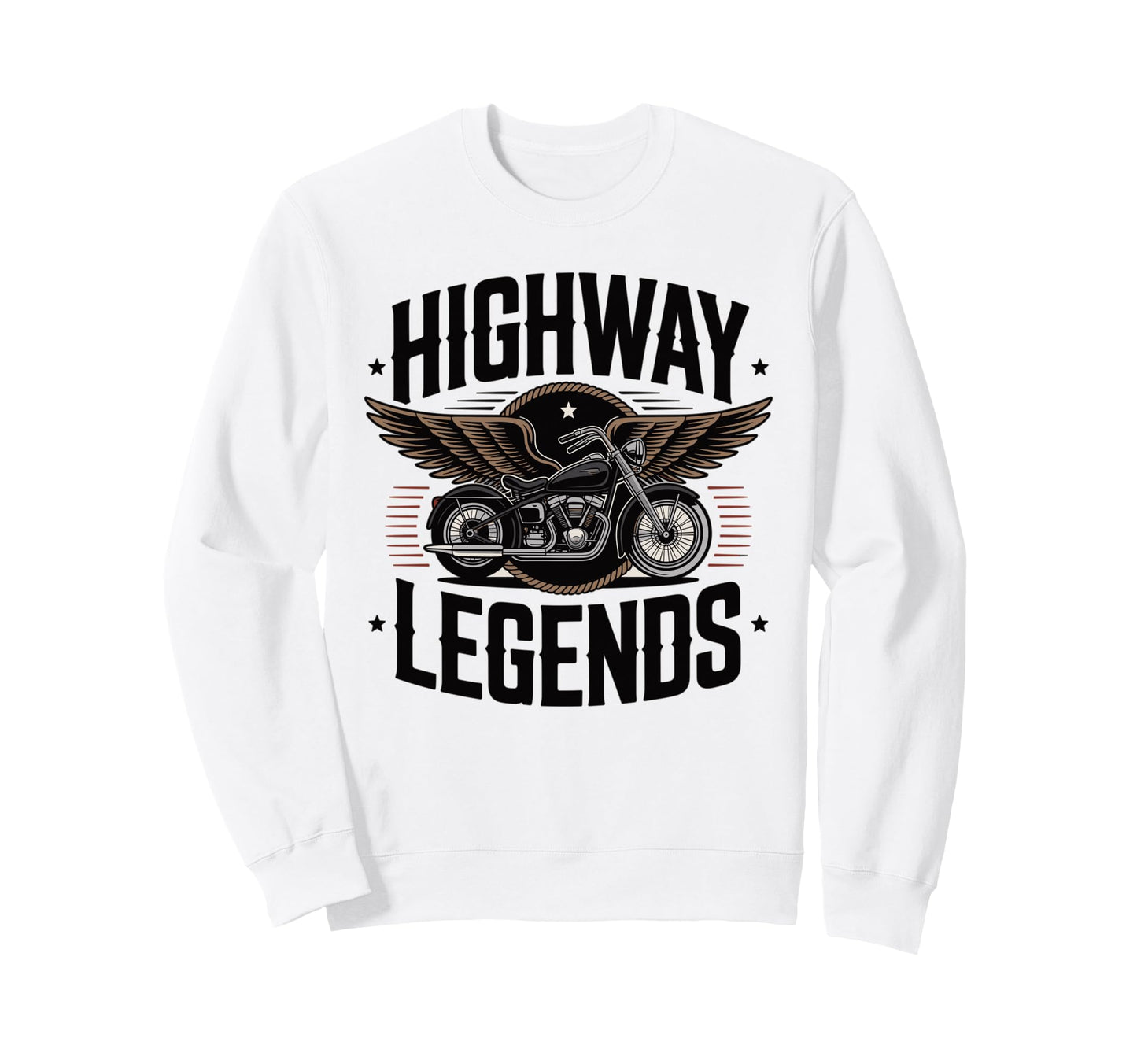 Highway Legends Biker Motorcycle Sweatshirt - Custom Art Print Unisex - T-Shirt, Sweatshirt, Hoodie