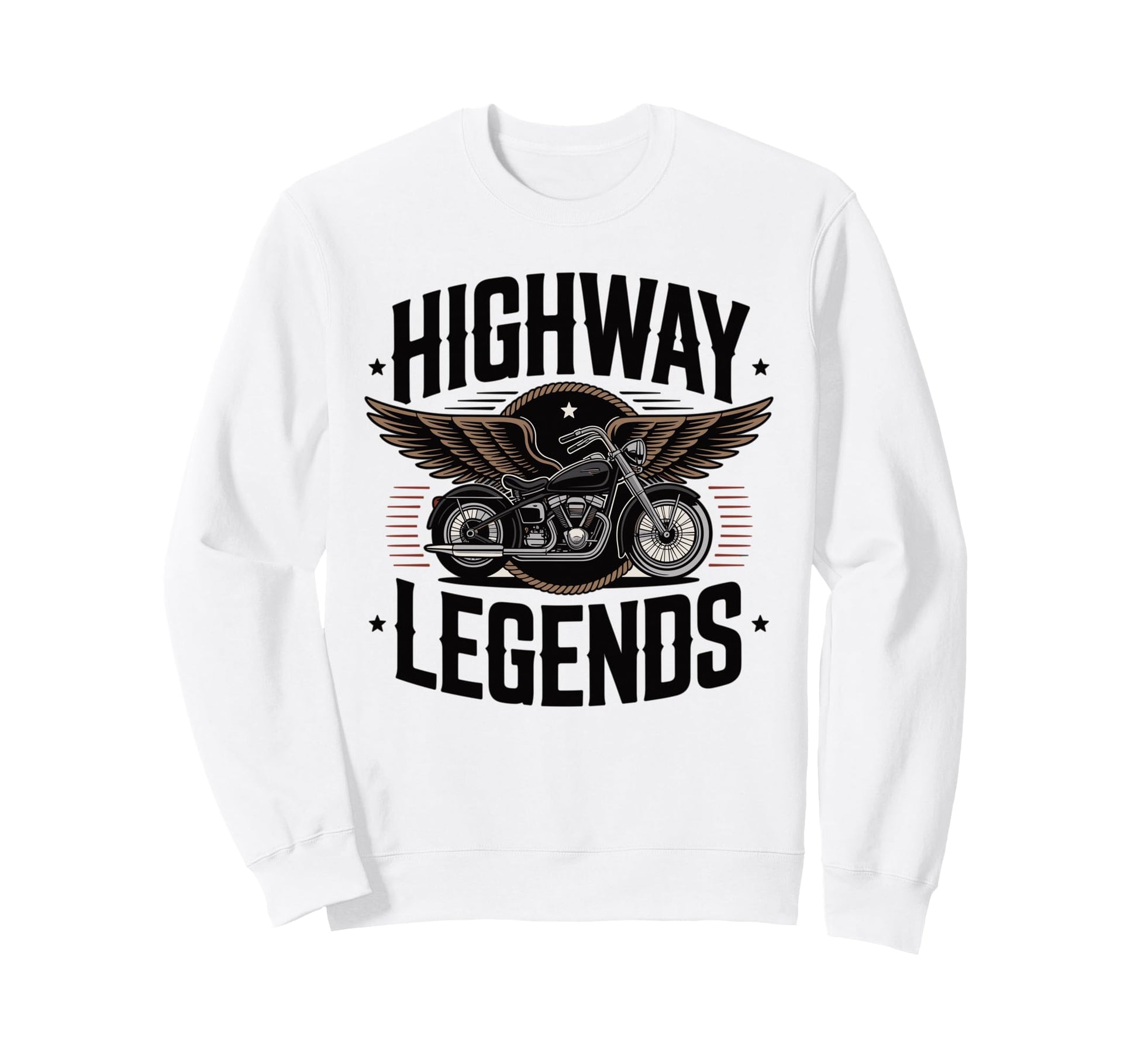 Highway Legends Biker Motorcycle Sweatshirt - Custom Art Print Unisex - T-Shirt, Sweatshirt, Hoodie