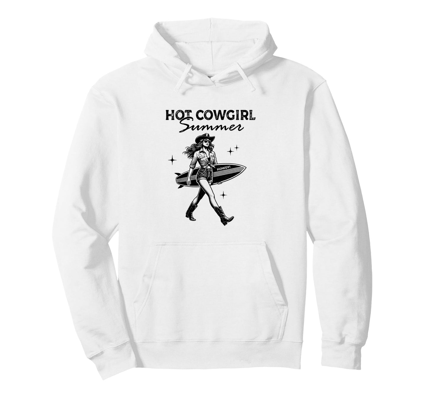 Hot Cowgirl Summer Western Fun Hoodie - Aesthetic Graphic Unisex - T-Shirt, Sweatshirt, Hoodie