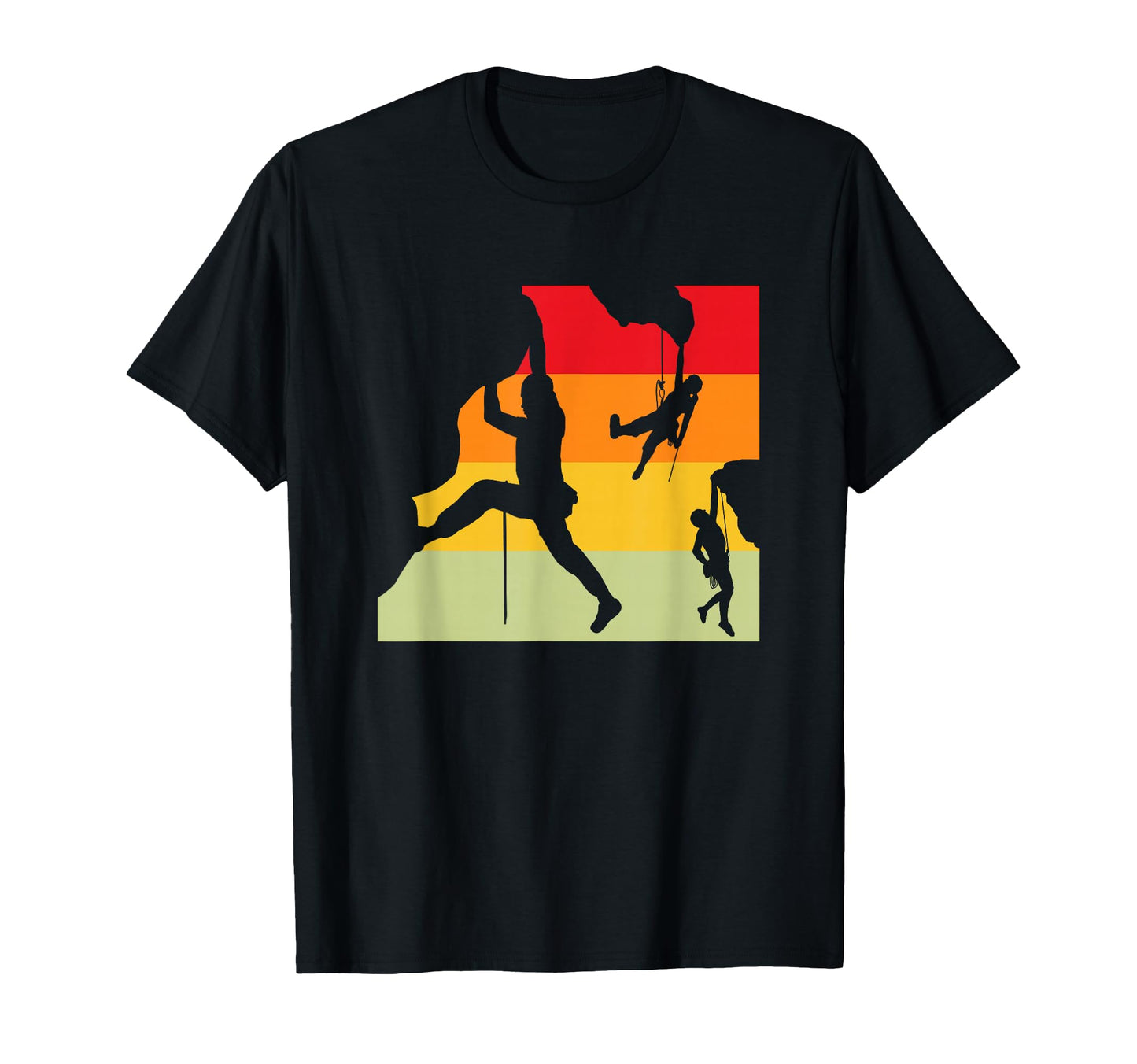 Sunset Rock Climbing Silhouettes 70S T-Shirt - Streetwear Style for Adults - T-Shirt, Sweatshirt, Hoodie