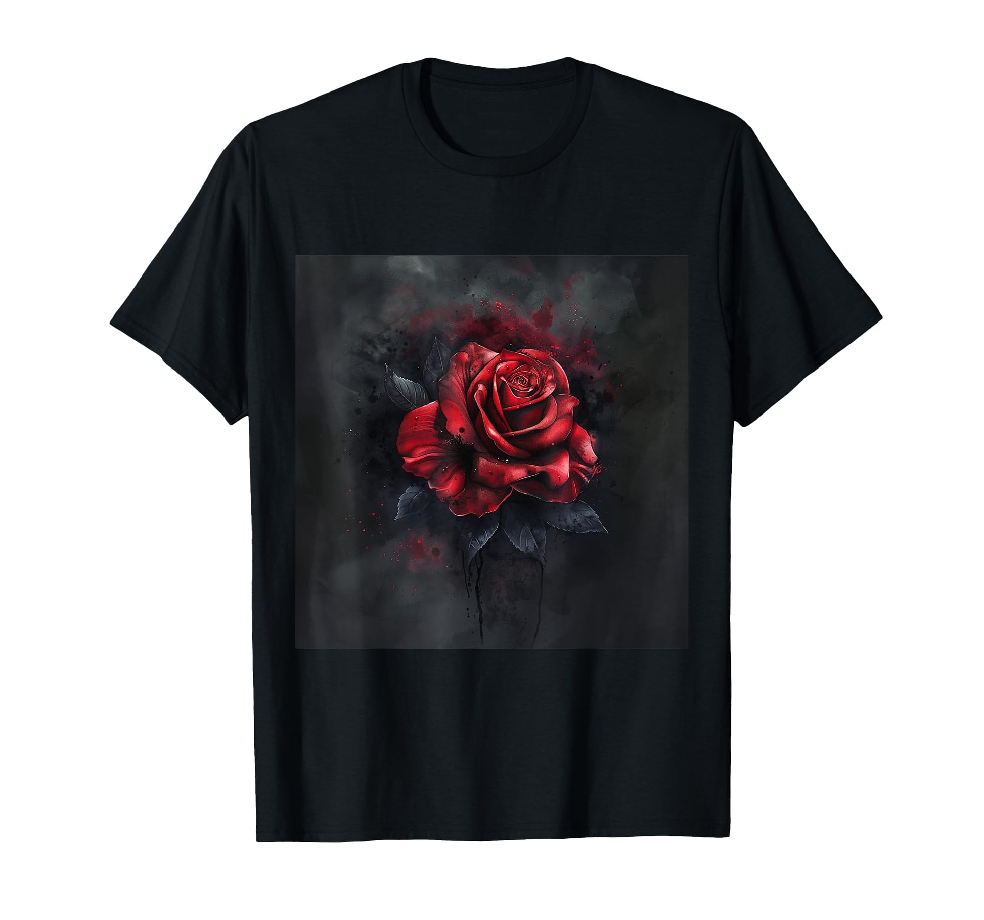 Floral Pattern Gift Flower Tattoo Red T-Shirt - Minimalist Print Men Women - T-Shirt, Sweatshirt, Hoodie