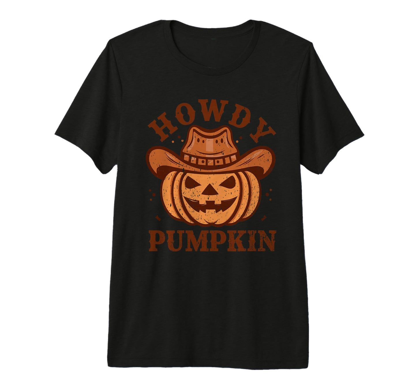 Howdy Pumpkin Autumn Western Halloween T-Shirt - Graphic Print Unisex - T-Shirt, Sweatshirt, Hoodie