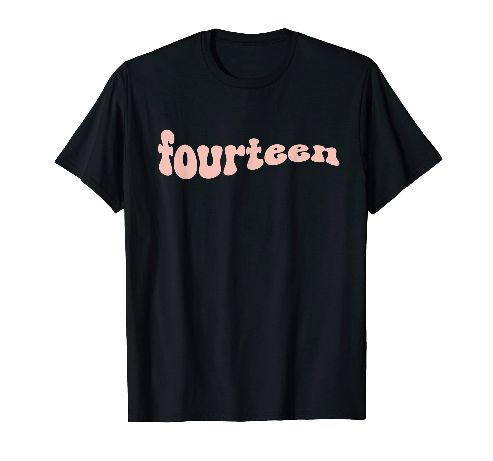 14Th Birthday Boho Wavy Blush Fourteen T-Shirt - Minimalist Print Unisex - T-Shirt, Sweatshirt, Hoodie
