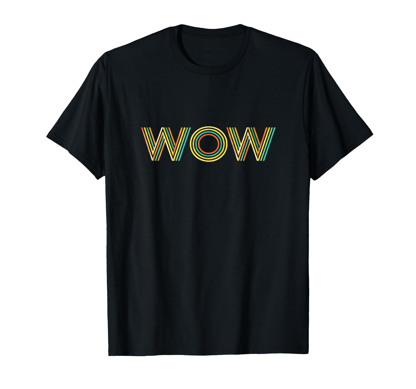 Funny Expression Wow Striped T-Shirt - Casual Everyday Wear Unisex - T-Shirt, Sweatshirt, Hoodie