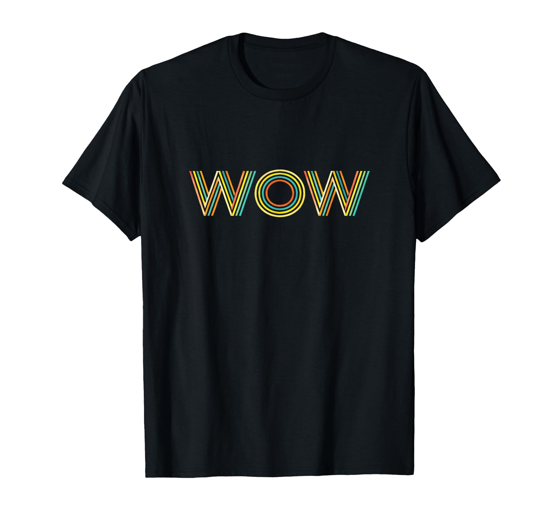 Funny Expression Wow Striped T-Shirt - Casual Everyday Wear Unisex - T-Shirt, Sweatshirt, Hoodie
