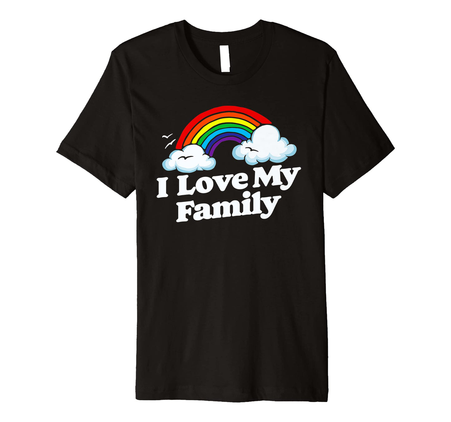 I Love My Family Funny Rainbow Sarcastic T-Shirt - Graphic Print Men Women - T-Shirt, Sweatshirt, Hoodie