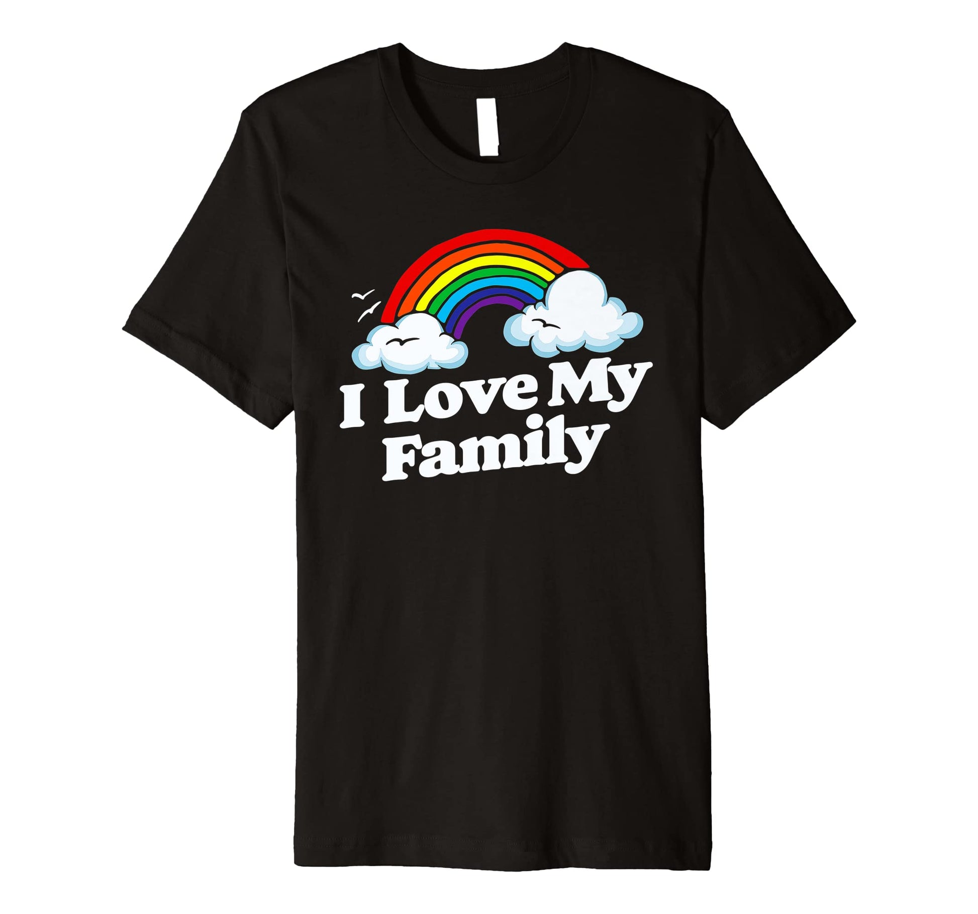 I Love My Family Funny Rainbow Sarcastic T-Shirt - Graphic Print Men Women - T-Shirt, Sweatshirt, Hoodie