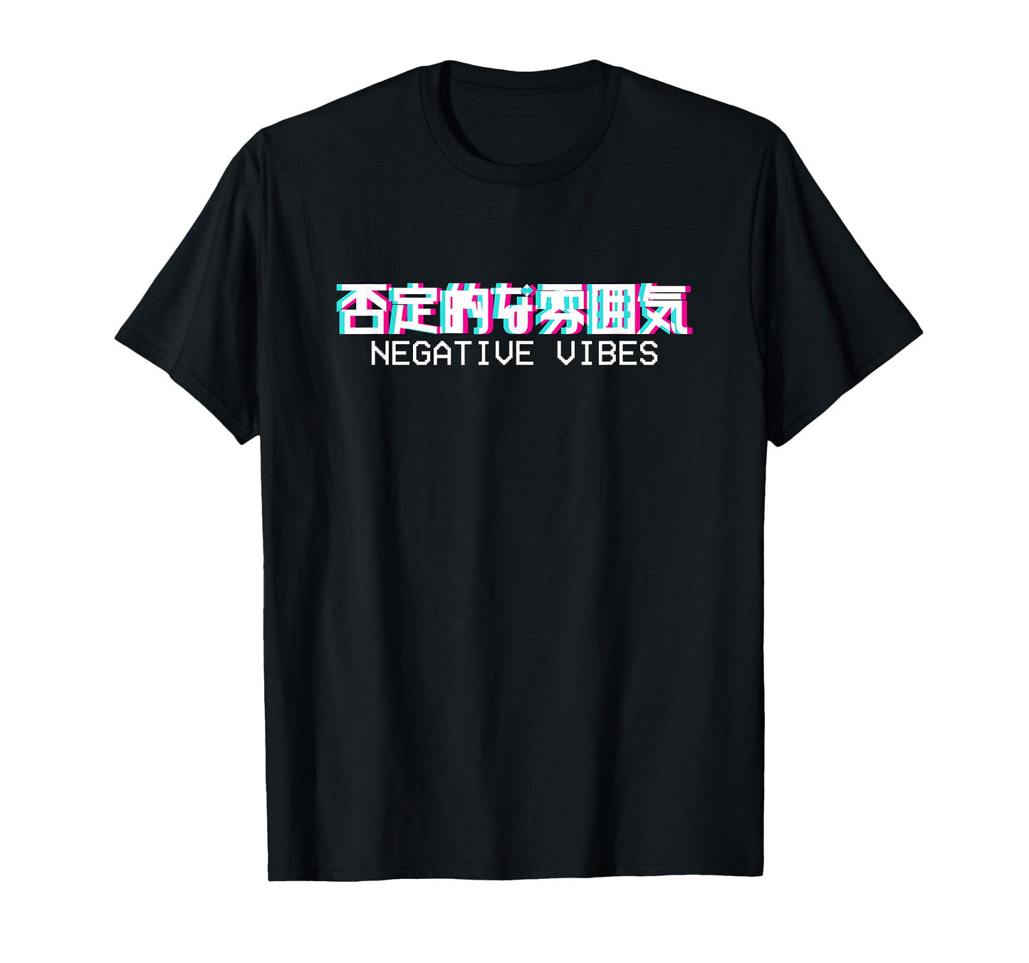 Negative Vibes Japanese Vaporwave T-Shirt - Streetwear Style for Adults - T-Shirt, Sweatshirt, Hoodie