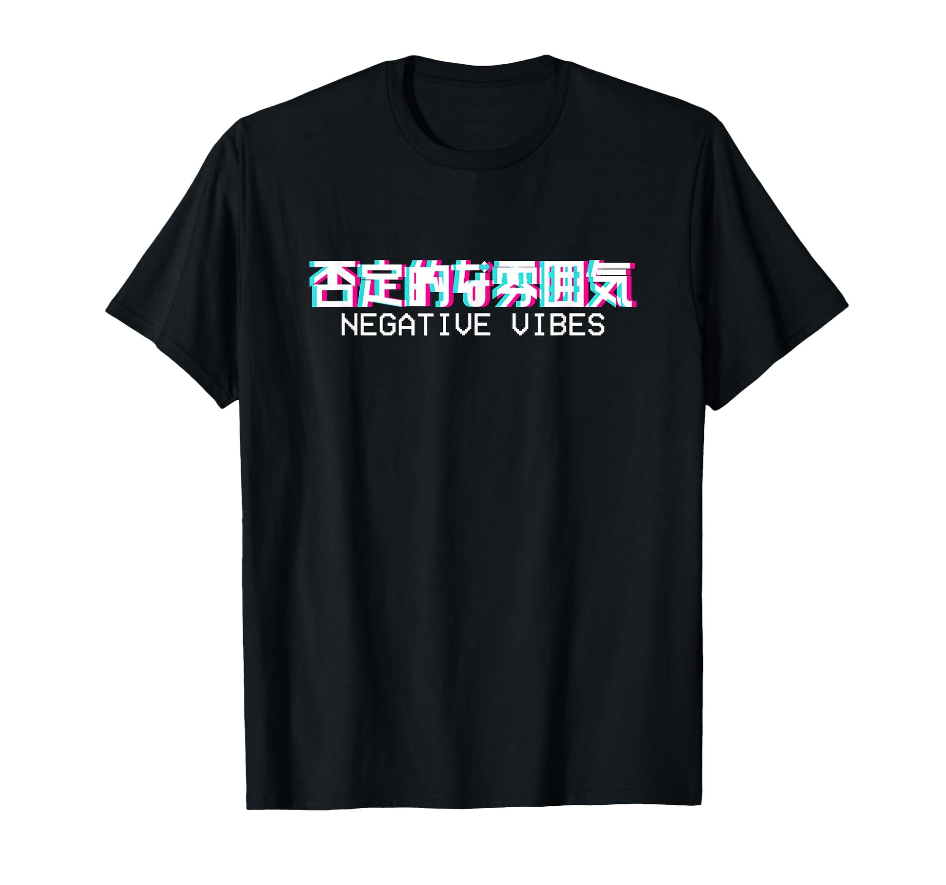 Negative Vibes Japanese Vaporwave T-Shirt - Streetwear Style for Adults - T-Shirt, Sweatshirt, Hoodie