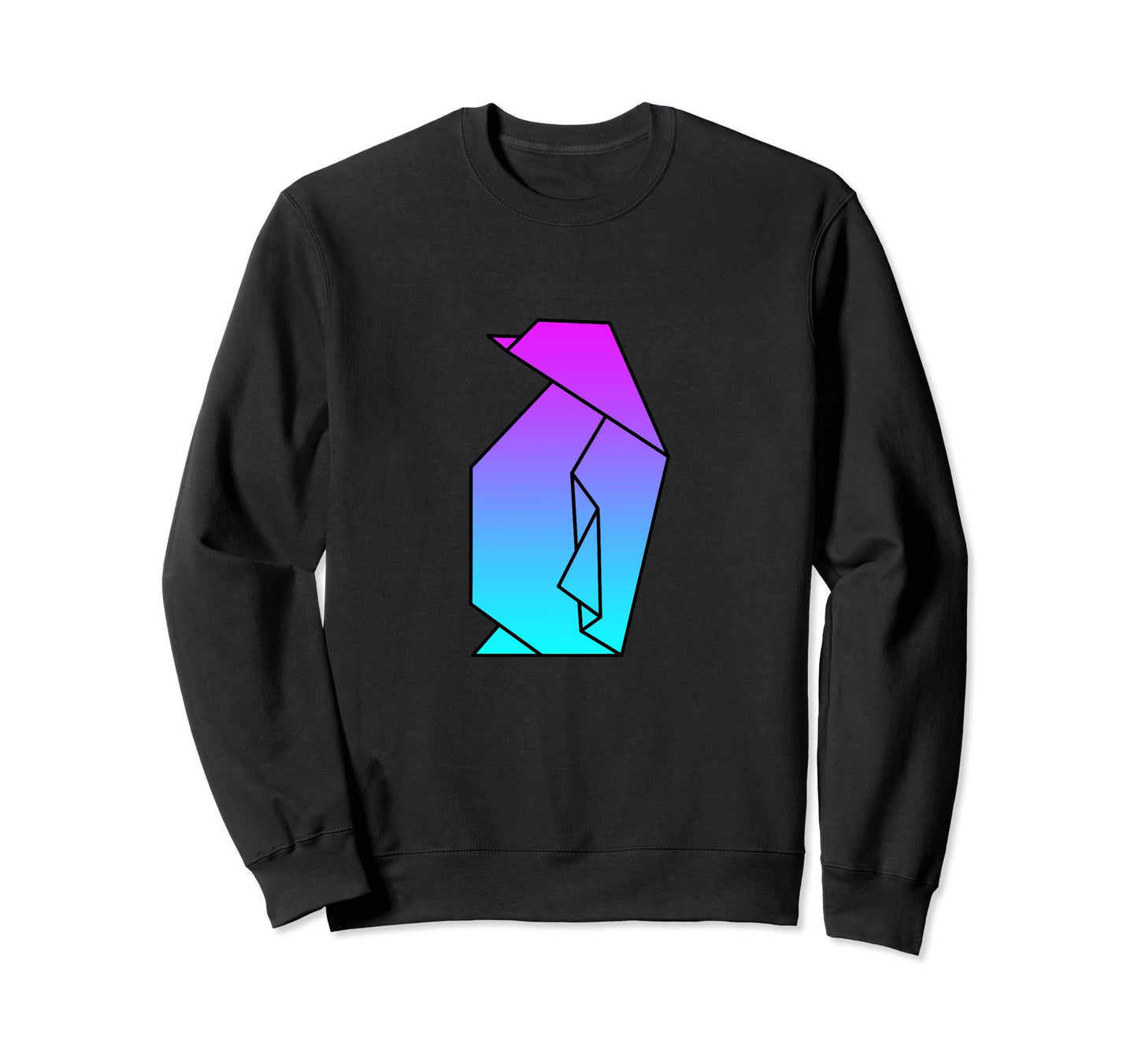 Penguin Origami Vaporwave Sweatshirt - Fun Novelty Design Men Women - T-Shirt, Sweatshirt, Hoodie