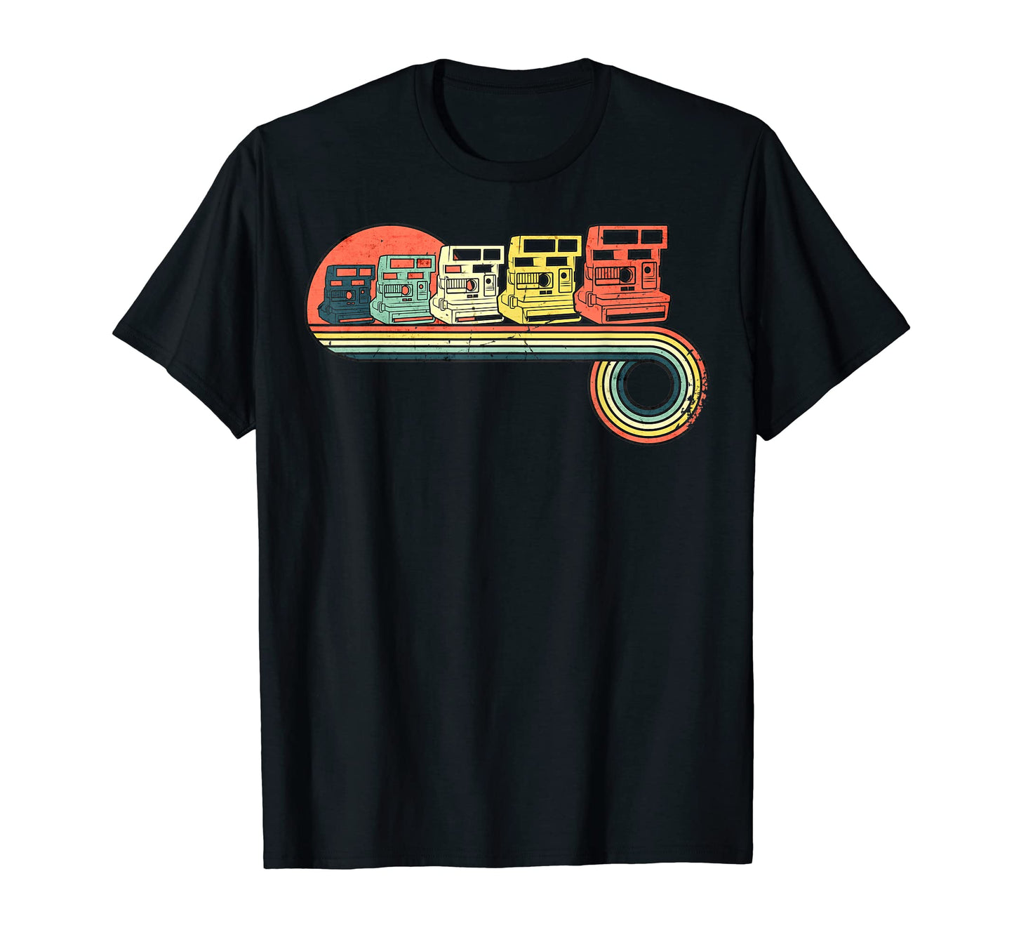 Camera Sunset Rainbow T-Shirt - Unique Graphic Men Women - T-Shirt, Sweatshirt, Hoodie