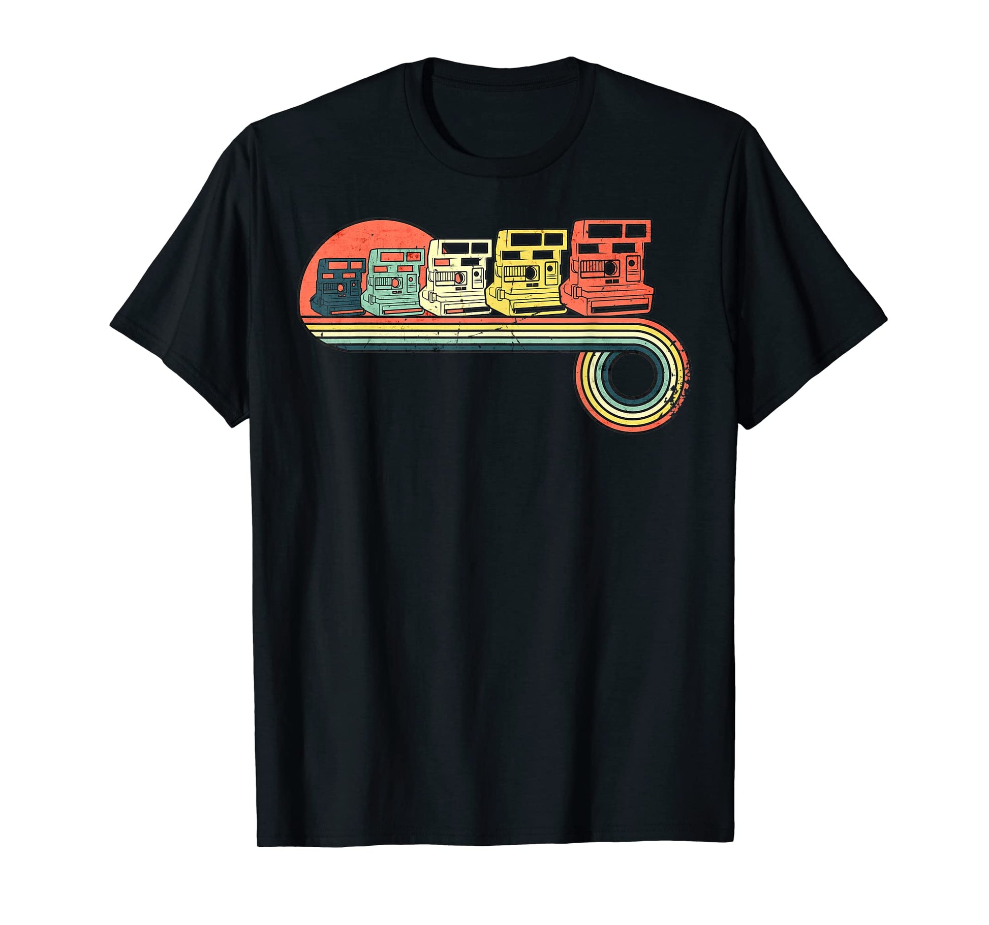 Camera Sunset Rainbow T-Shirt - Unique Graphic Men Women - T-Shirt, Sweatshirt, Hoodie