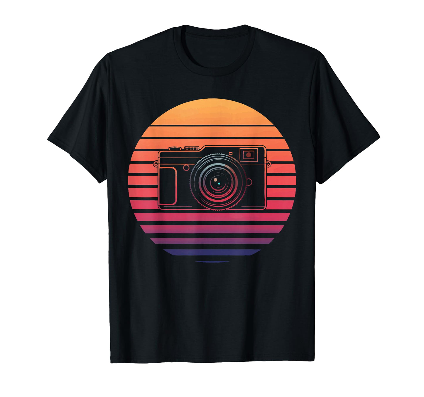Sunset Camera Photography Lover T-Shirt - Casual Everyday Wear for Adults - T-Shirt, Sweatshirt, Hoodie