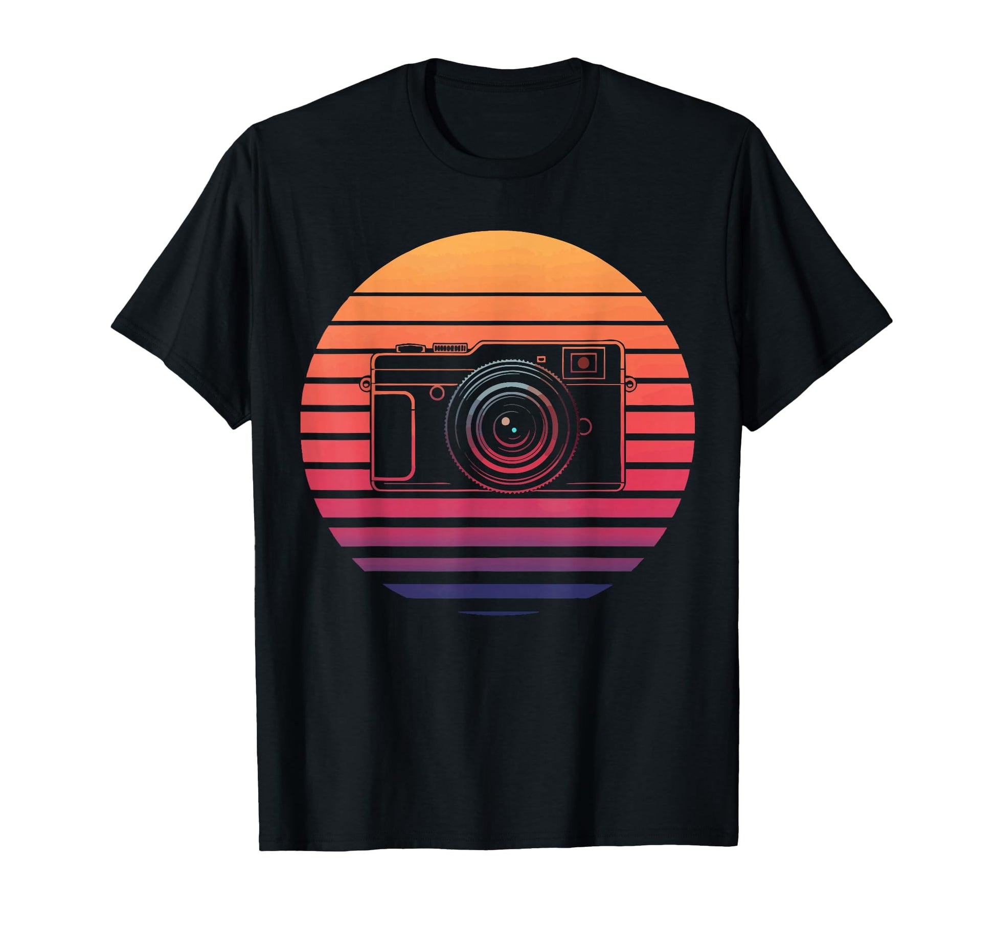 Sunset Camera Photography Lover T-Shirt - Casual Everyday Wear for Adults - T-Shirt, Sweatshirt, Hoodie