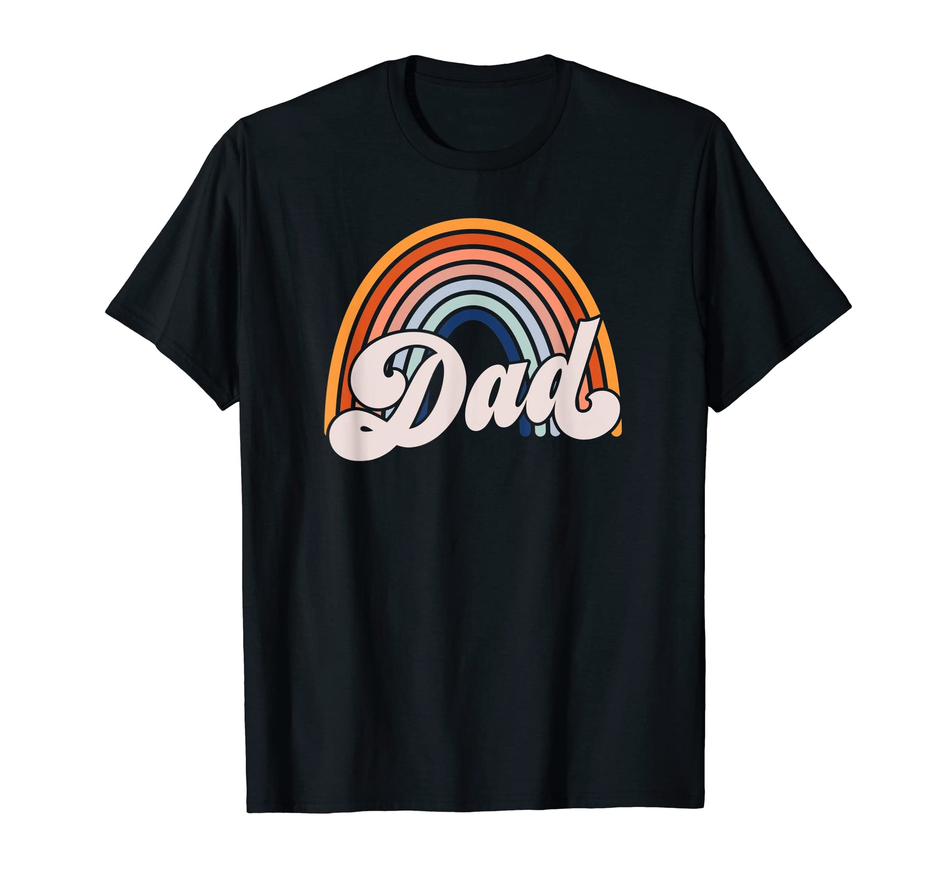 Mens 70S Dad Rainbow Dad T-Shirt - Graphic Print for Adults - T-Shirt, Sweatshirt, Hoodie