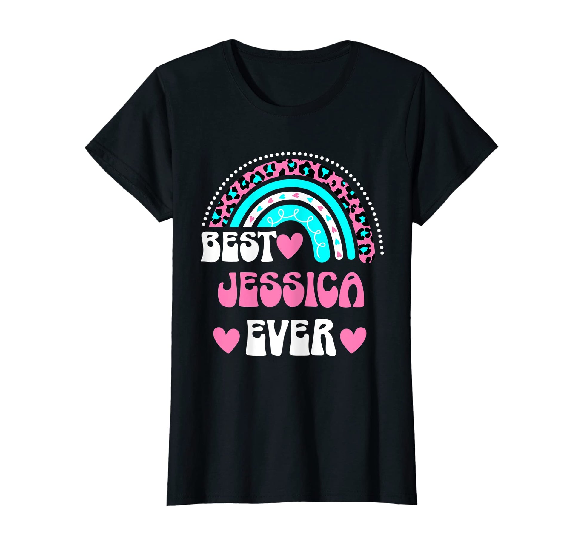 Best Jessica Ever Personal Name Leopard T-Shirt - Graphic Print for Adults - T-Shirt, Sweatshirt, Hoodie