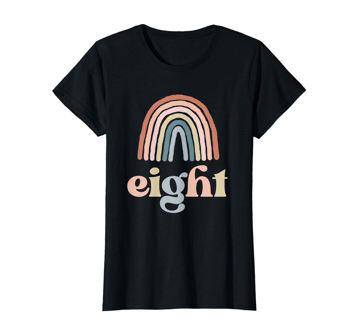 Eight Year Old Birthday Boho Rainbow T-Shirt - Graphic Print Men Women - T-Shirt, Sweatshirt, Hoodie