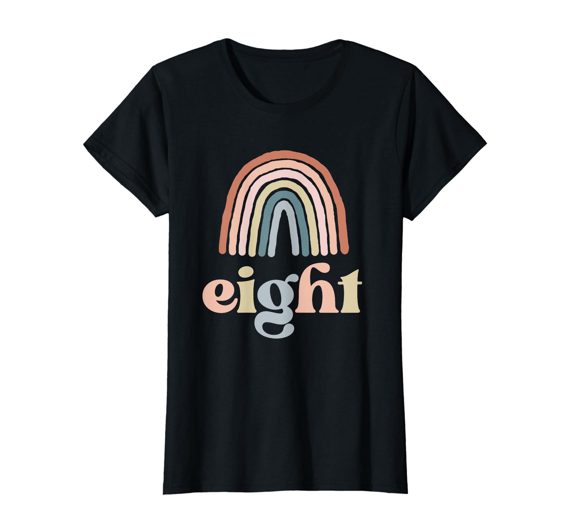 Eight Year Old Birthday Boho Rainbow T-Shirt - Graphic Print Men Women - T-Shirt, Sweatshirt, Hoodie