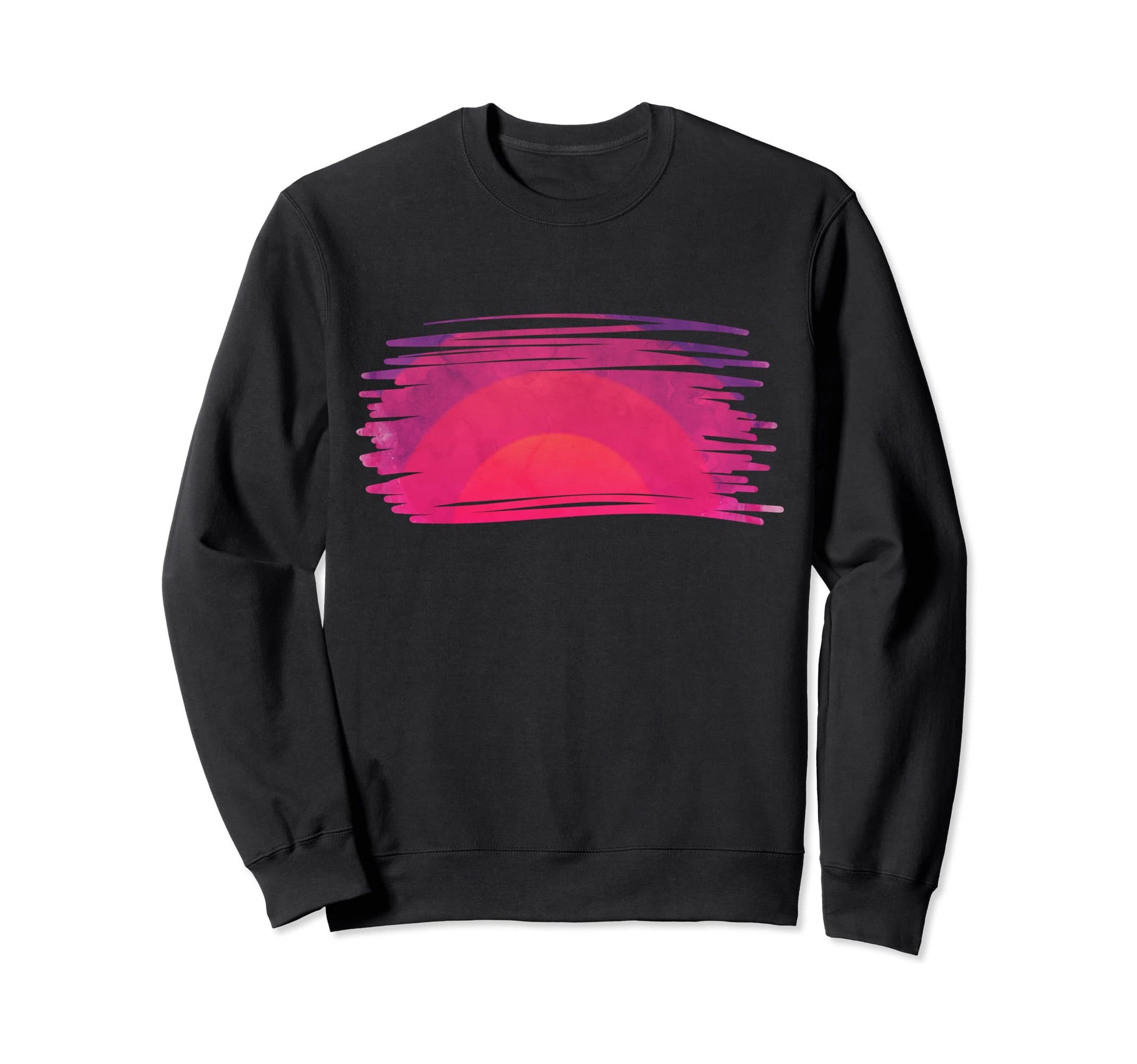Vaporwave Aesthetic Sunrise City Sweatshirt - Fun Novelty Design Men Women - T-Shirt, Sweatshirt, Hoodie