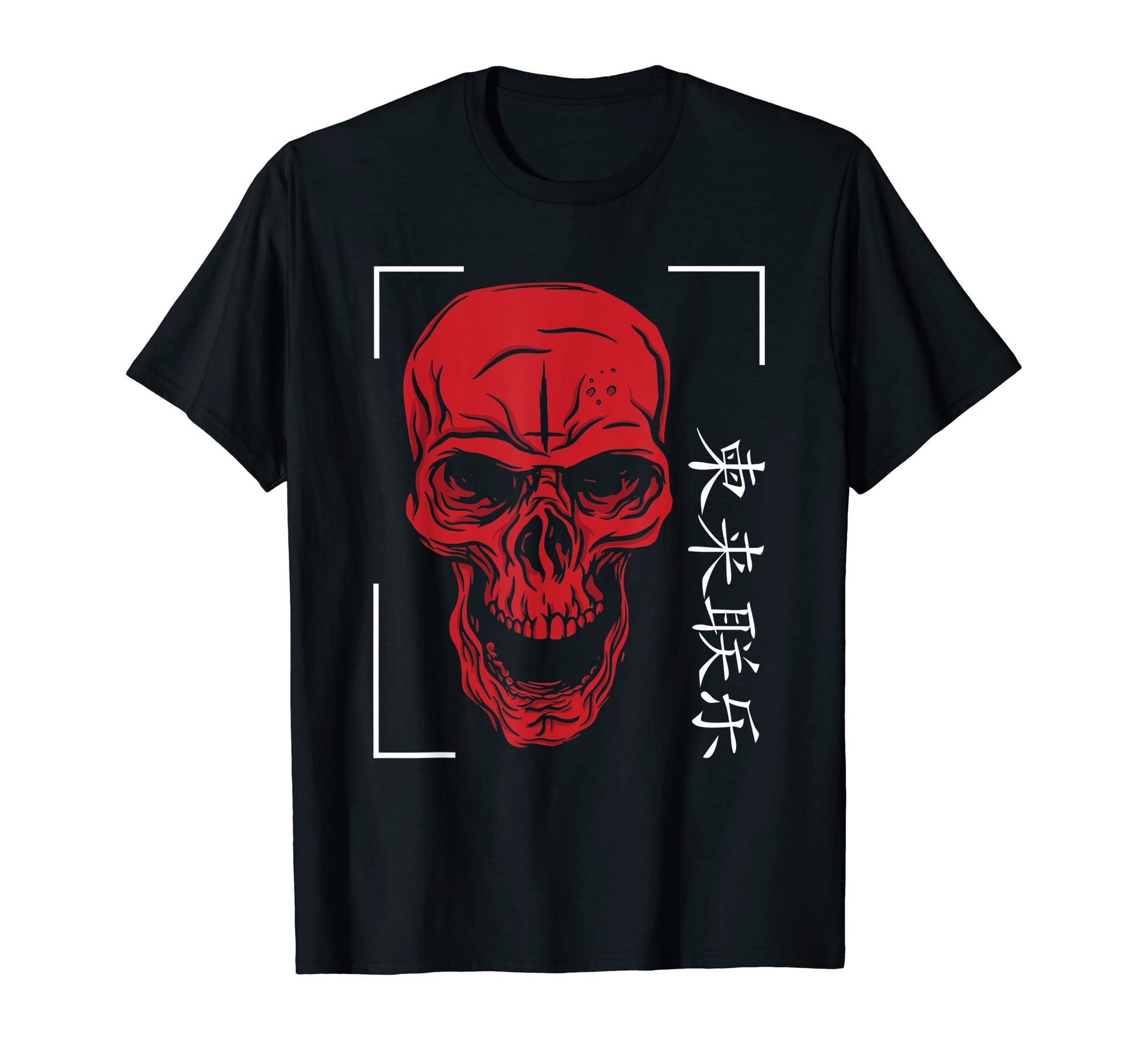 Japanese Demon I Skull I Devil I T-Shirt - Minimalist Print for Adults - T-Shirt, Sweatshirt, Hoodie