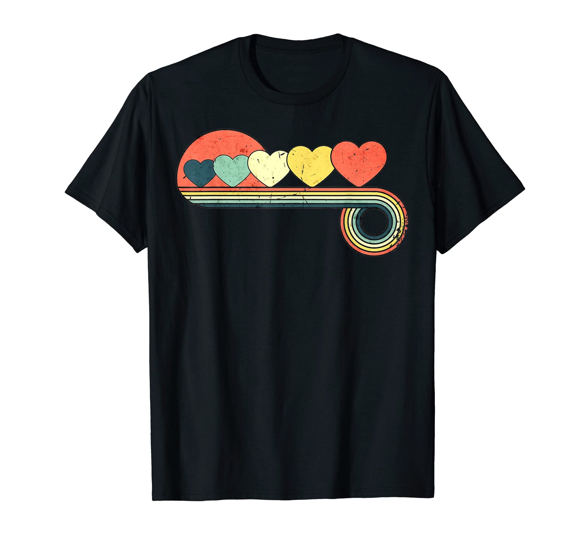 Heart Sunset Rainbow T-Shirt - Trendy Graphic Men Women - T-Shirt, Sweatshirt, Hoodie