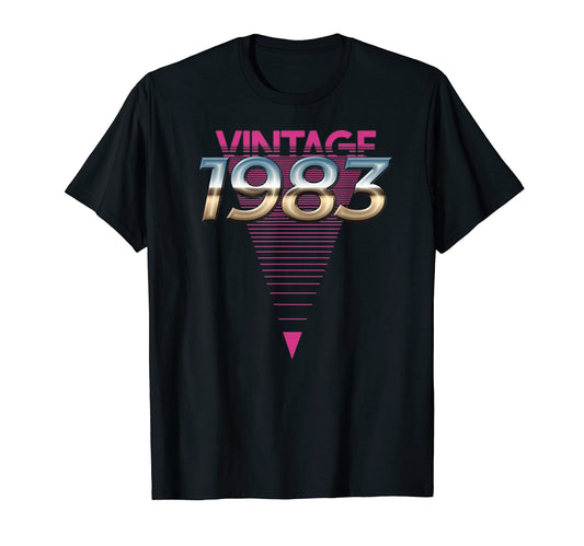 1983 80S Synthwave Triangle T-Shirt - Graphic Print Men Women - T-Shirt, Sweatshirt, Hoodie