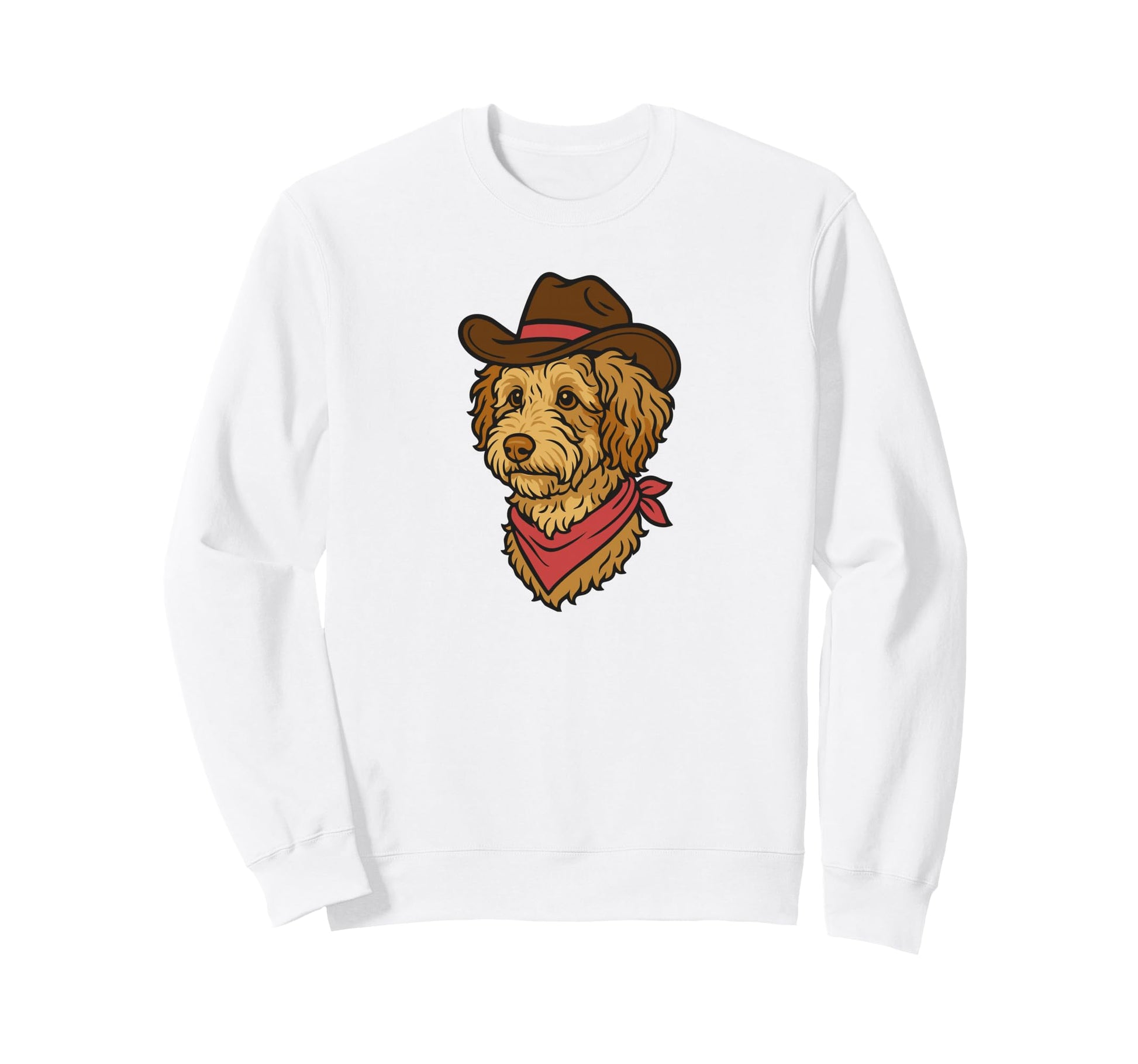 Funny Cowboy Aussie Doodle Drawing Sweatshirt - Casual Everyday Wear Unisex - T-Shirt, Sweatshirt, Hoodie
