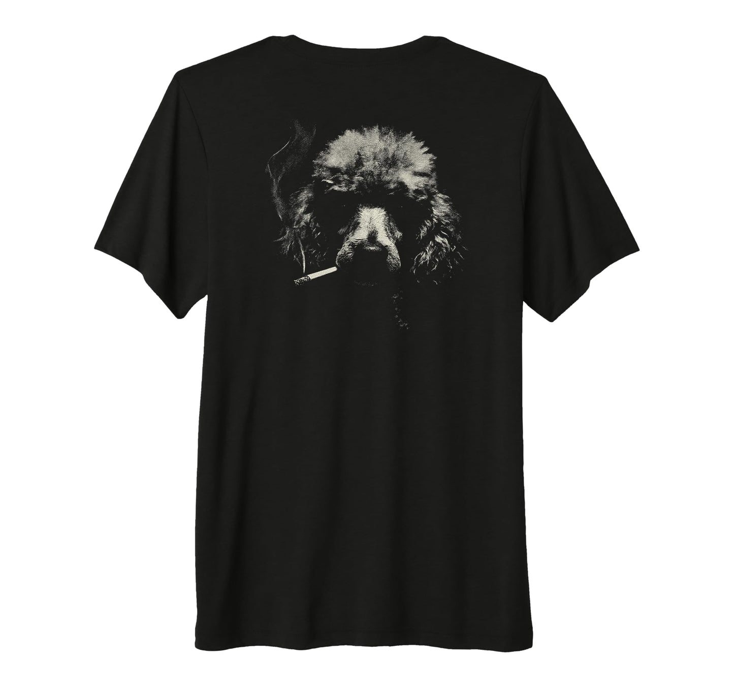 Poodle Smoking Cigarette Grunge Meme T-Shirt - Minimalist Print for Adults - T-Shirt, Sweatshirt, Hoodie