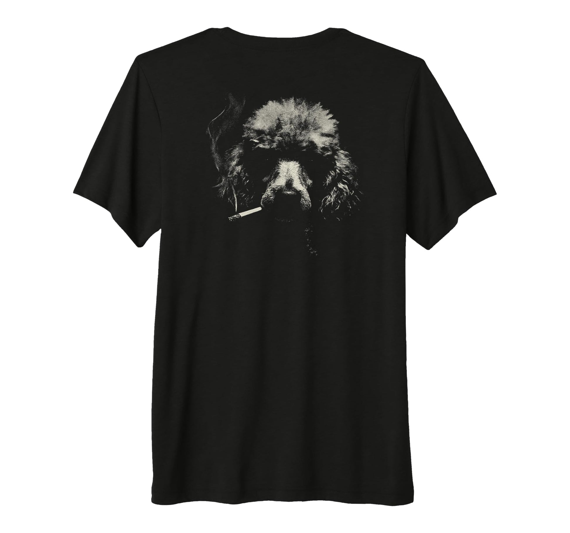 Poodle Smoking Cigarette Grunge Meme T-Shirt - Minimalist Print for Adults - T-Shirt, Sweatshirt, Hoodie