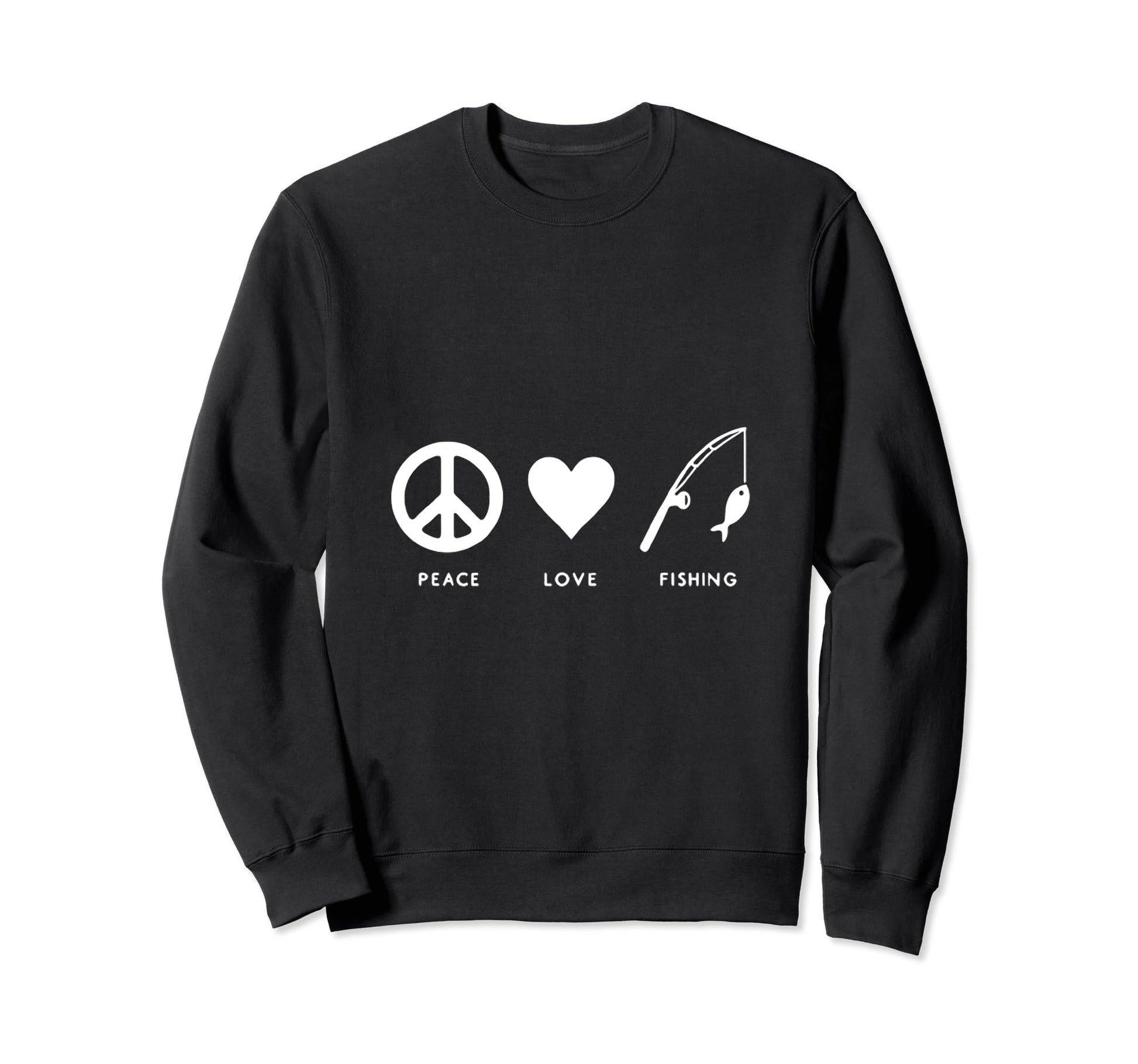 Anglers Retreat Reel Fanatics Peace Sweatshirt - Trendy Graphic Unisex - T-Shirt, Sweatshirt, Hoodie