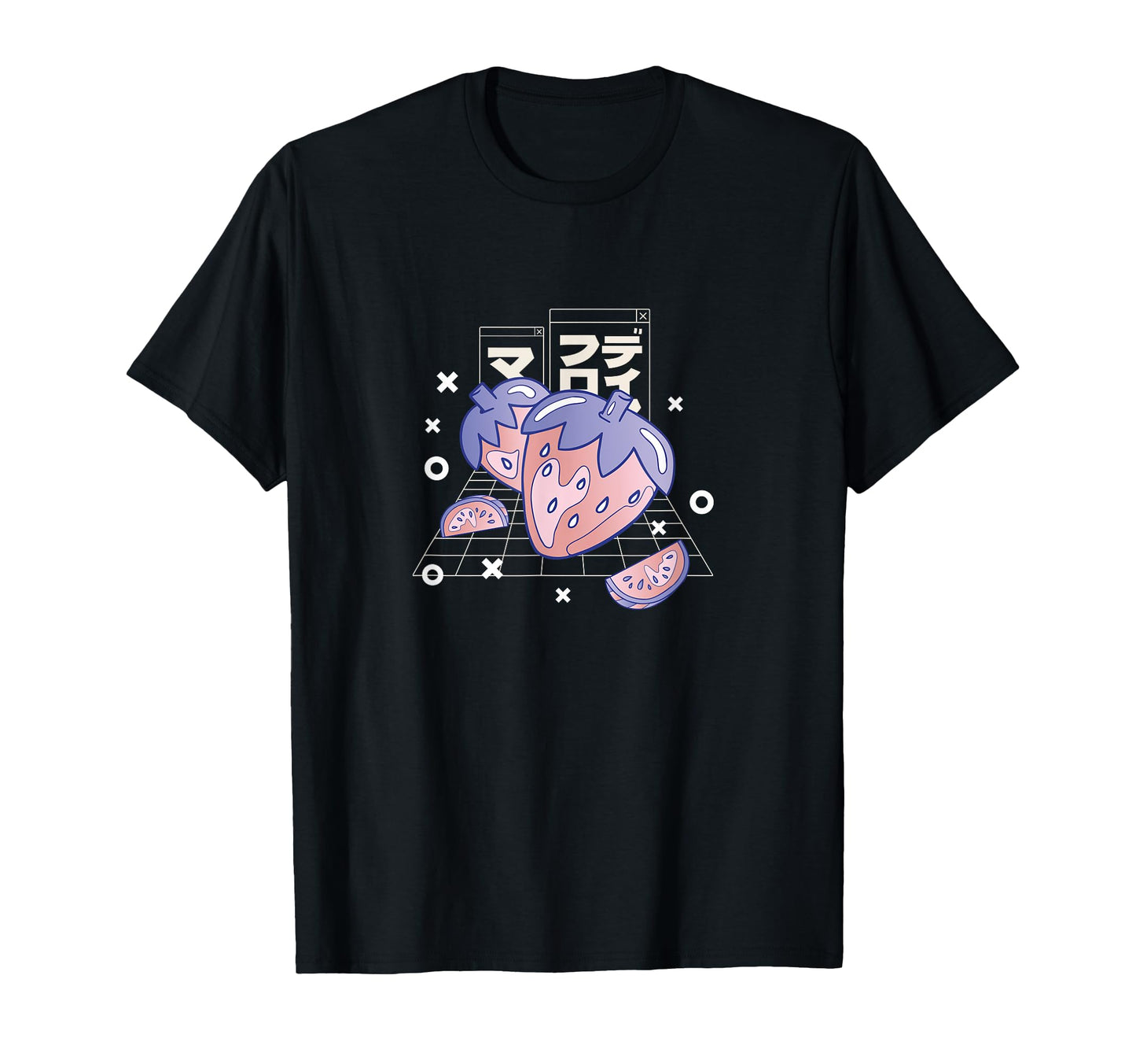 Strawberry Japanese Letters T-Shirt - Casual Everyday Wear Men Women - T-Shirt, Sweatshirt, Hoodie