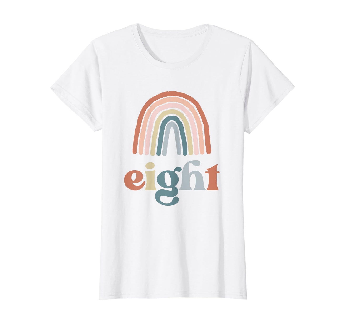 8 Eight Year Old Birthday Boho Rainbow T-Shirt - Novelty Apparel Men Women - T-Shirt, Sweatshirt, Hoodie