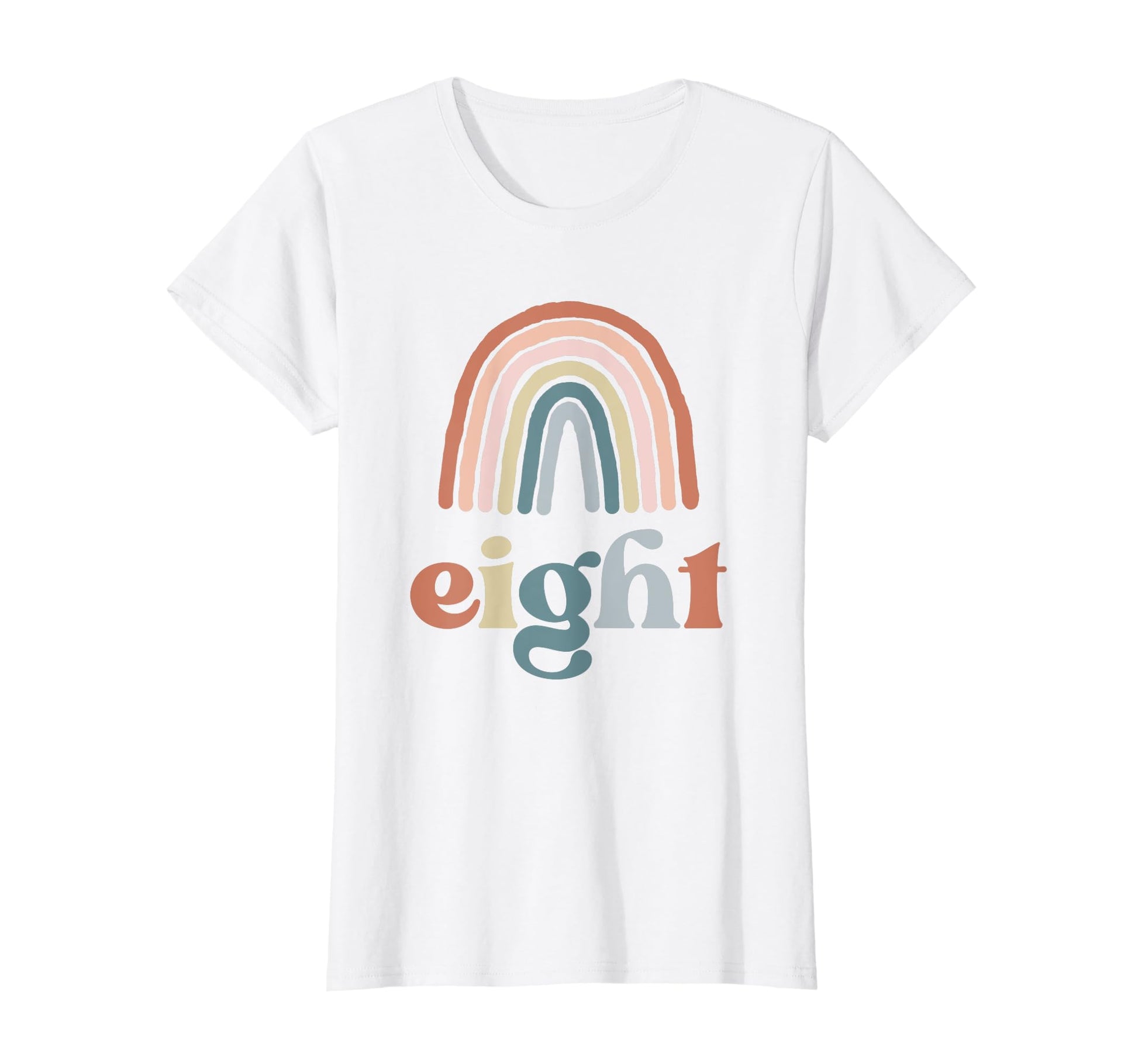 8 Eight Year Old Birthday Boho Rainbow T-Shirt - Novelty Apparel Men Women - T-Shirt, Sweatshirt, Hoodie