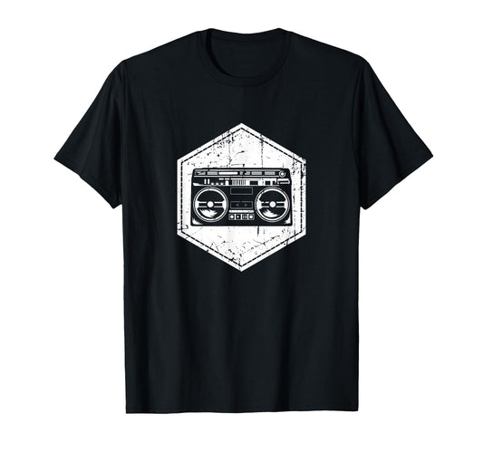 Boombox Rap Music 90S Hip Hop Party T-Shirt - Custom Art Print Unisex - T-Shirt, Sweatshirt, Hoodie