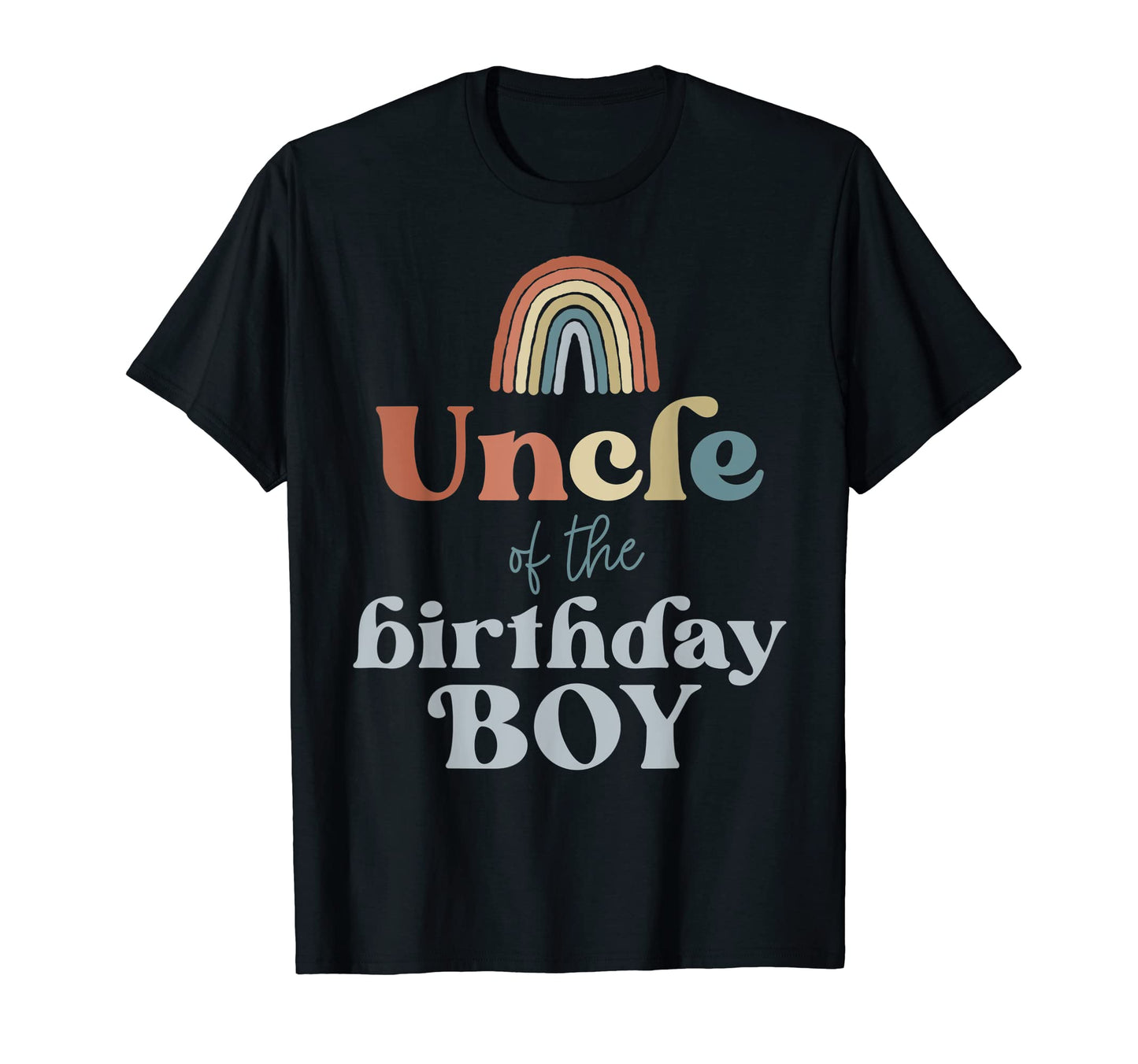 Mens Uncle Birthday Boho Rainbow T-Shirt - Aesthetic Graphic for Adults - T-Shirt, Sweatshirt, Hoodie