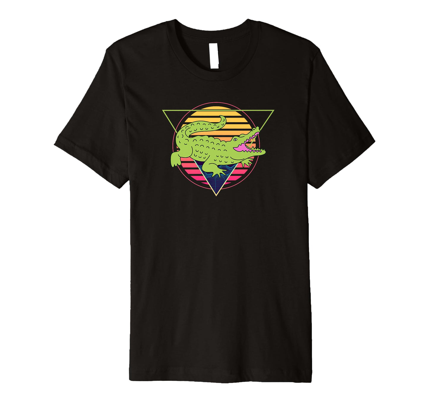 Alligator Futuristic Miami Vaporwave T-Shirt - Streetwear Style for Adults - T-Shirt, Sweatshirt, Hoodie