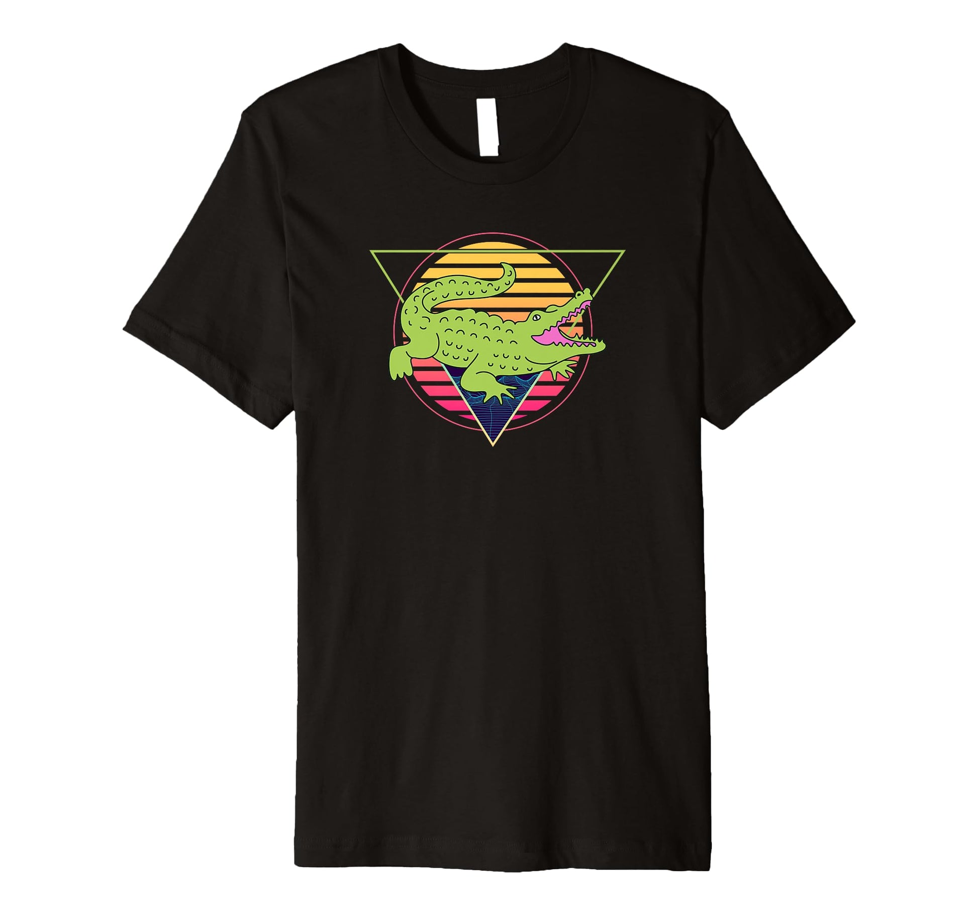 Alligator Futuristic Miami Vaporwave T-Shirt - Streetwear Style for Adults - T-Shirt, Sweatshirt, Hoodie
