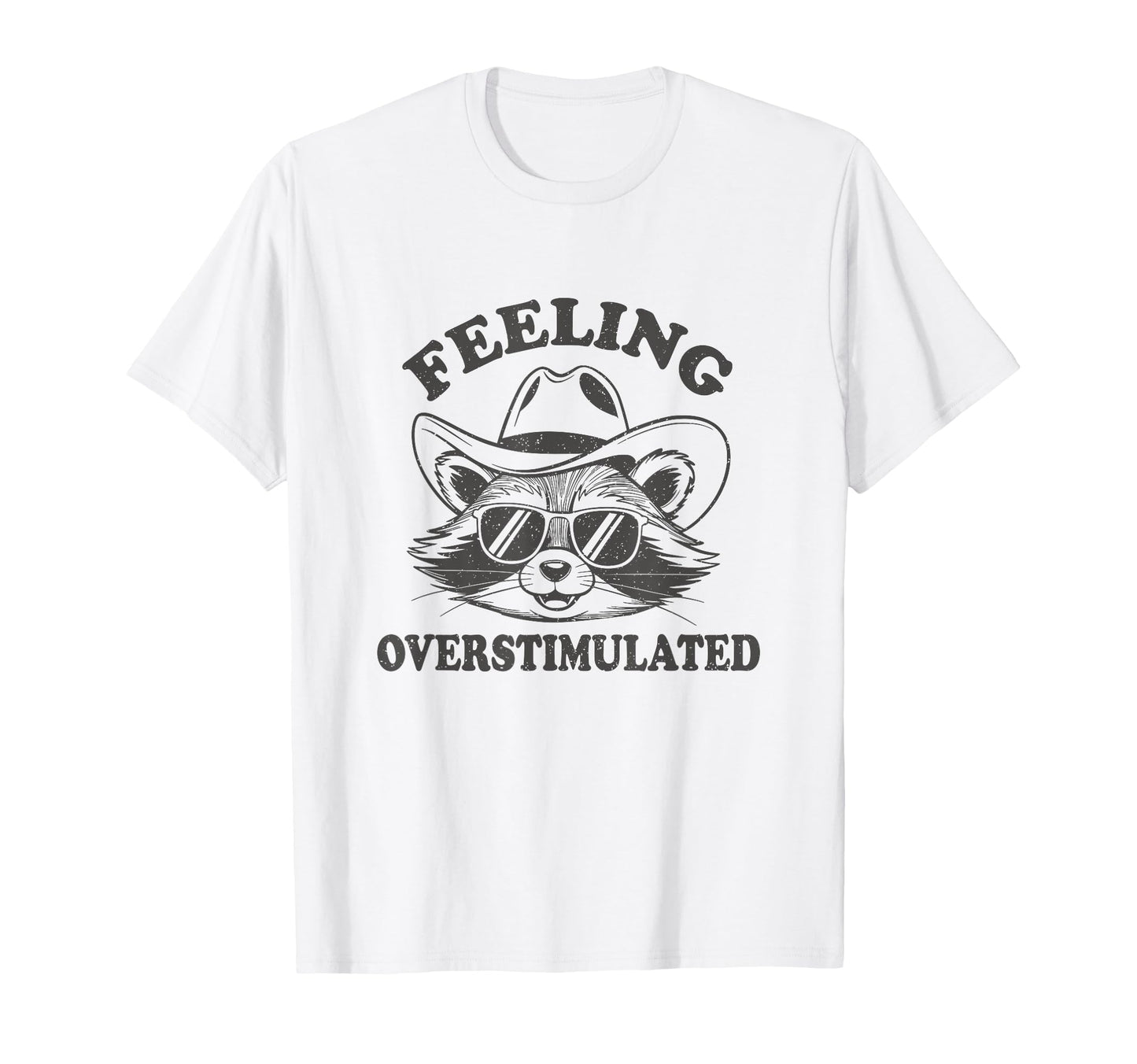 Raccoon Cowboy Western Feeling T-Shirt - Novelty Apparel Unisex - T-Shirt, Sweatshirt, Hoodie