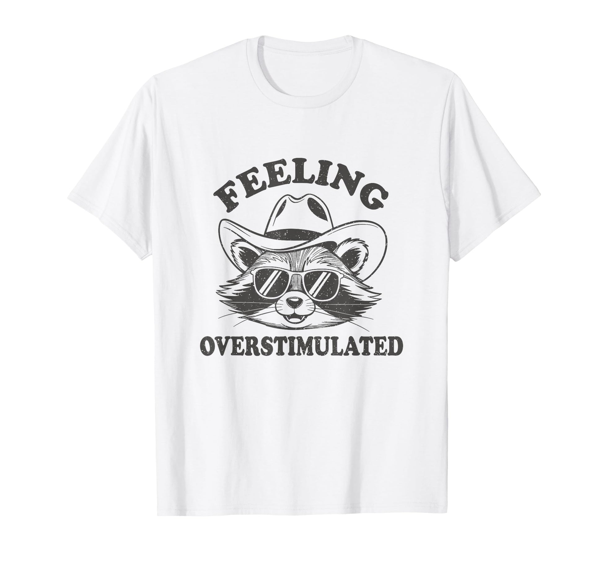 Raccoon Cowboy Western Feeling T-Shirt - Novelty Apparel Unisex - T-Shirt, Sweatshirt, Hoodie