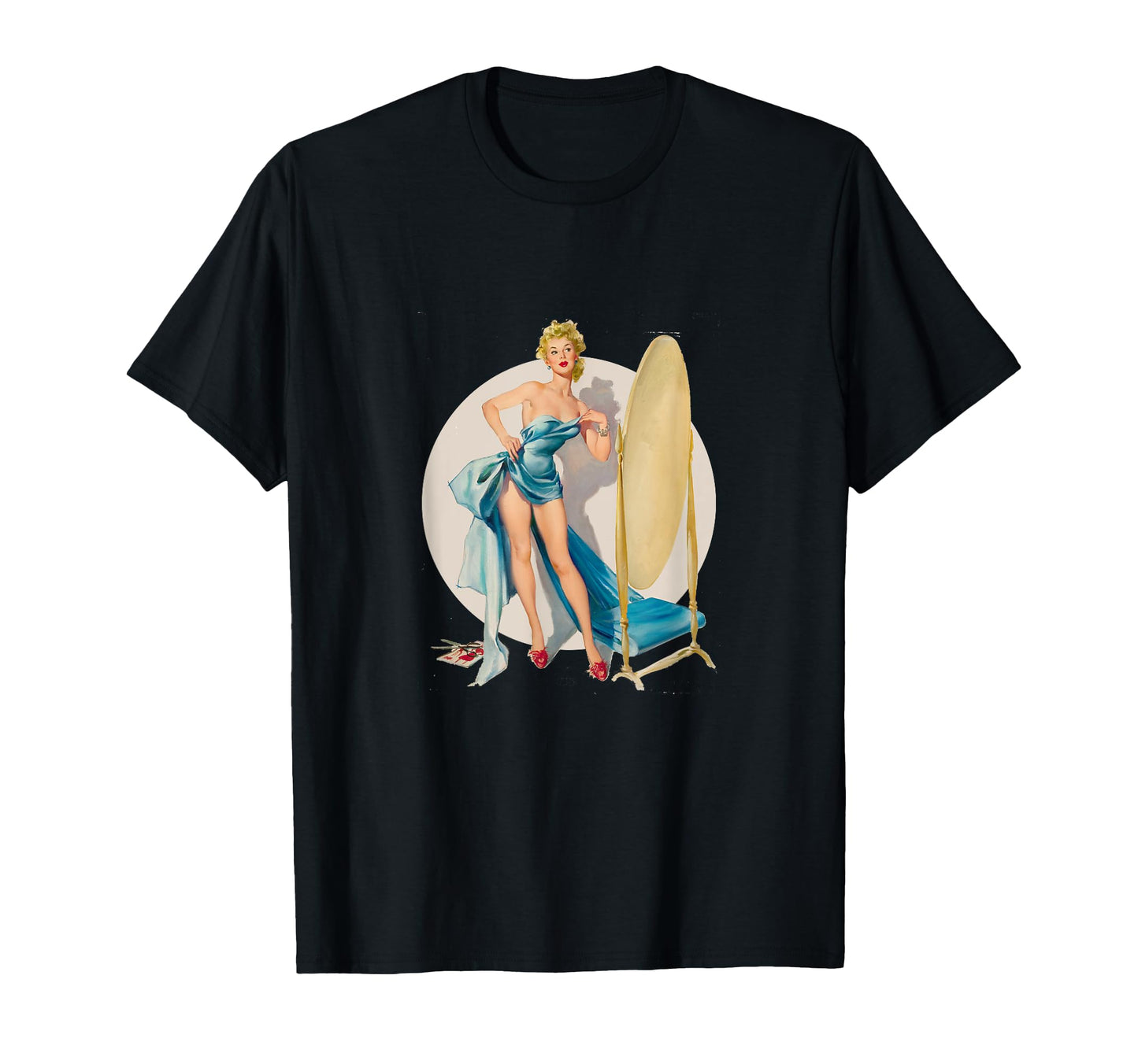 1940S Pin Up Sexy American Art T-Shirt - Minimalist Print for Adults - T-Shirt, Sweatshirt, Hoodie